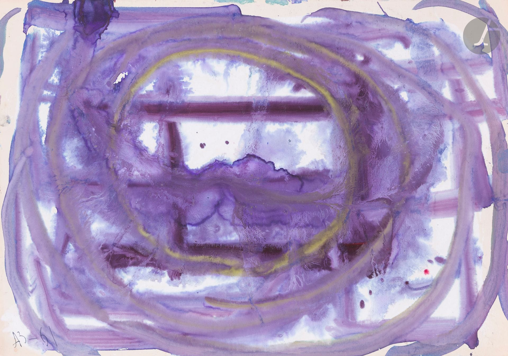 Anatoly Timofeevitch ZVEREV (1931-1986)
Телескоп (Télescope). 1961
Gouache.
Monogrammée et datée en bas à gauche. Titrée et numérotée 10 au dos.
42 x 59,7 cm