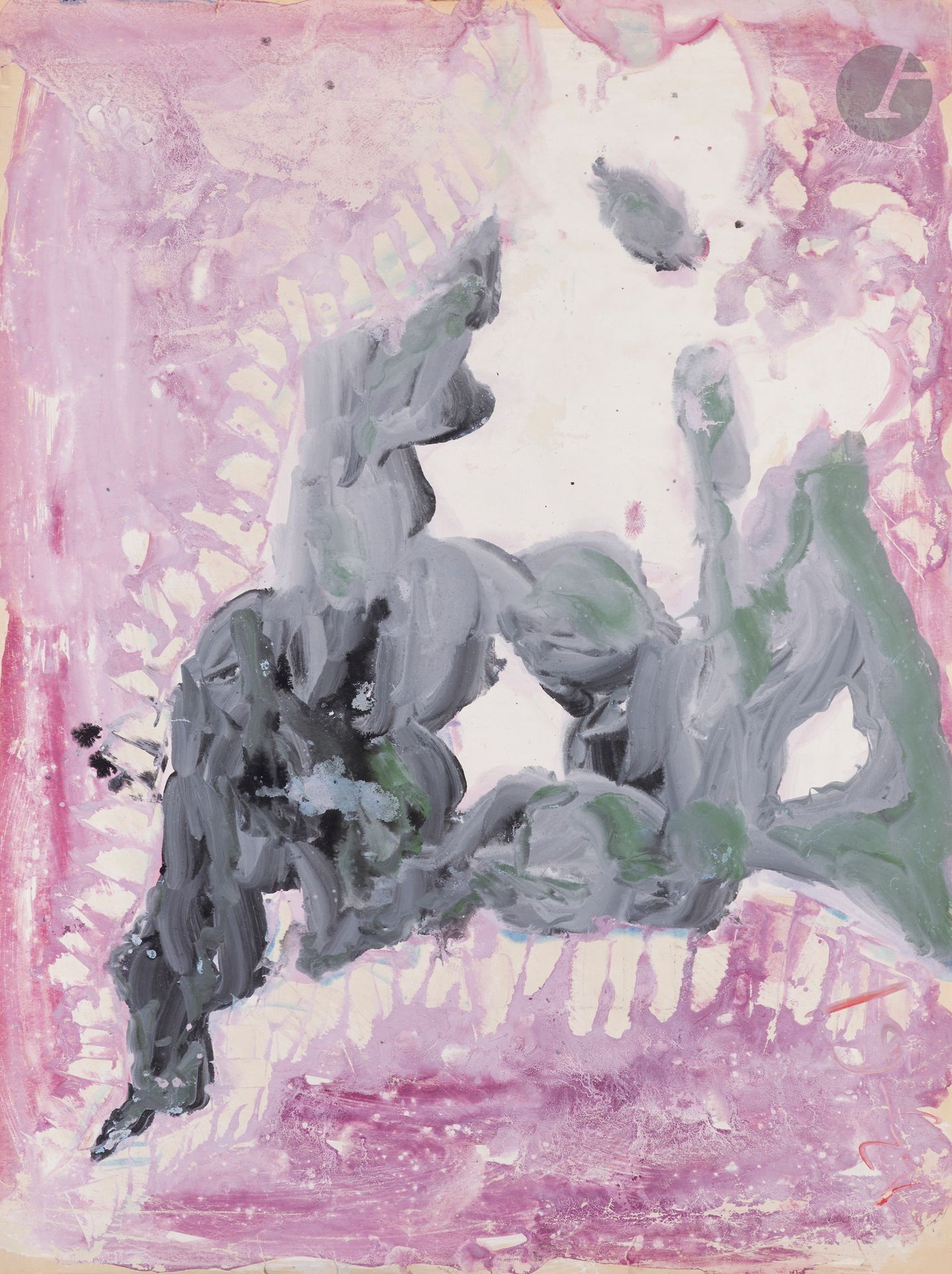 Anatoly Timofeevitch ZVEREV (1931-1986)
Le dégel. 1961
Gouache.
Monogrammée et datée en bas à gauche. Titrée au dos à la mine de plomb en français par une autre main.
54 x 72 cm