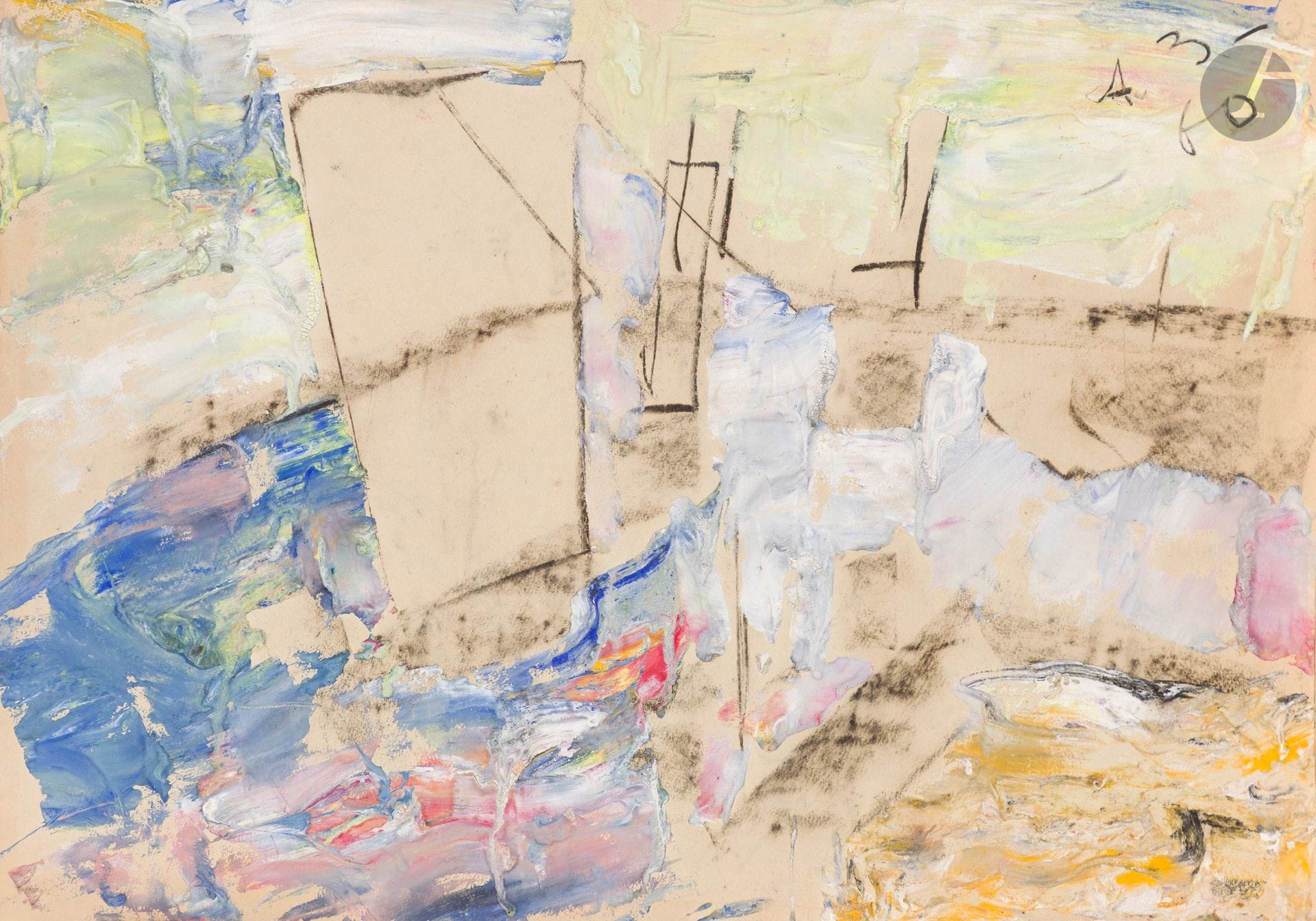 Anatoly Timofeevitch ZVEREV (1931-1986)
Garden gate. 1960
Gouache.
Monogrammed and dated upper right.
42 x 60.2 cm