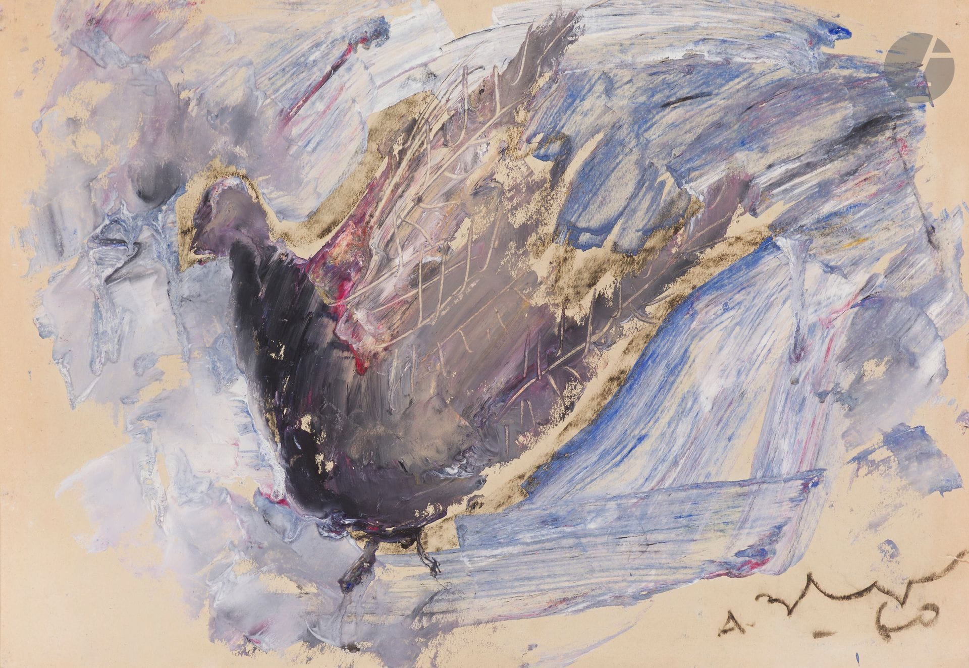 Anatoly Timofeevitch ZVEREV (1931-1986)
Bird. 1960
Gouache.
Signed and dated lower right.
41.7 x 60.1 cm
