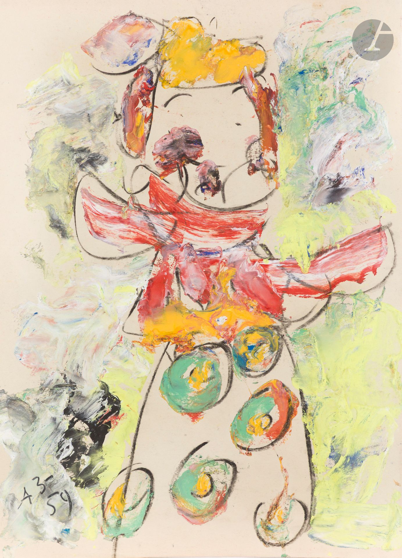 Anatoly Timofeevitch ZVEREV (1931-1986)
Fillette. 1959
Gouache.
Monogrammée et datée en bas à gauche.
58 x 40,5 cm