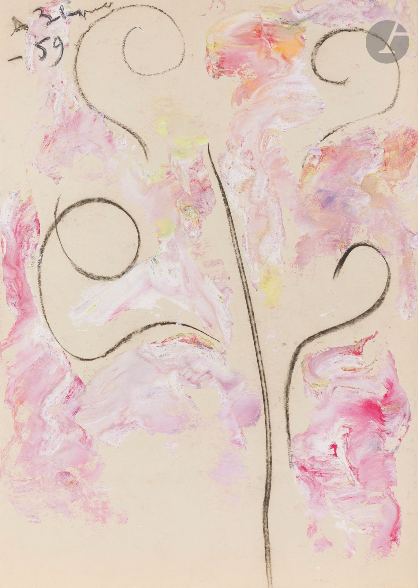 Anatoly Timofeevitch ZVEREV (1931-1986)
Volutes. 1959
Gouache.
Signée et datée en haut à gauche
57,9 x 41,1 cm
