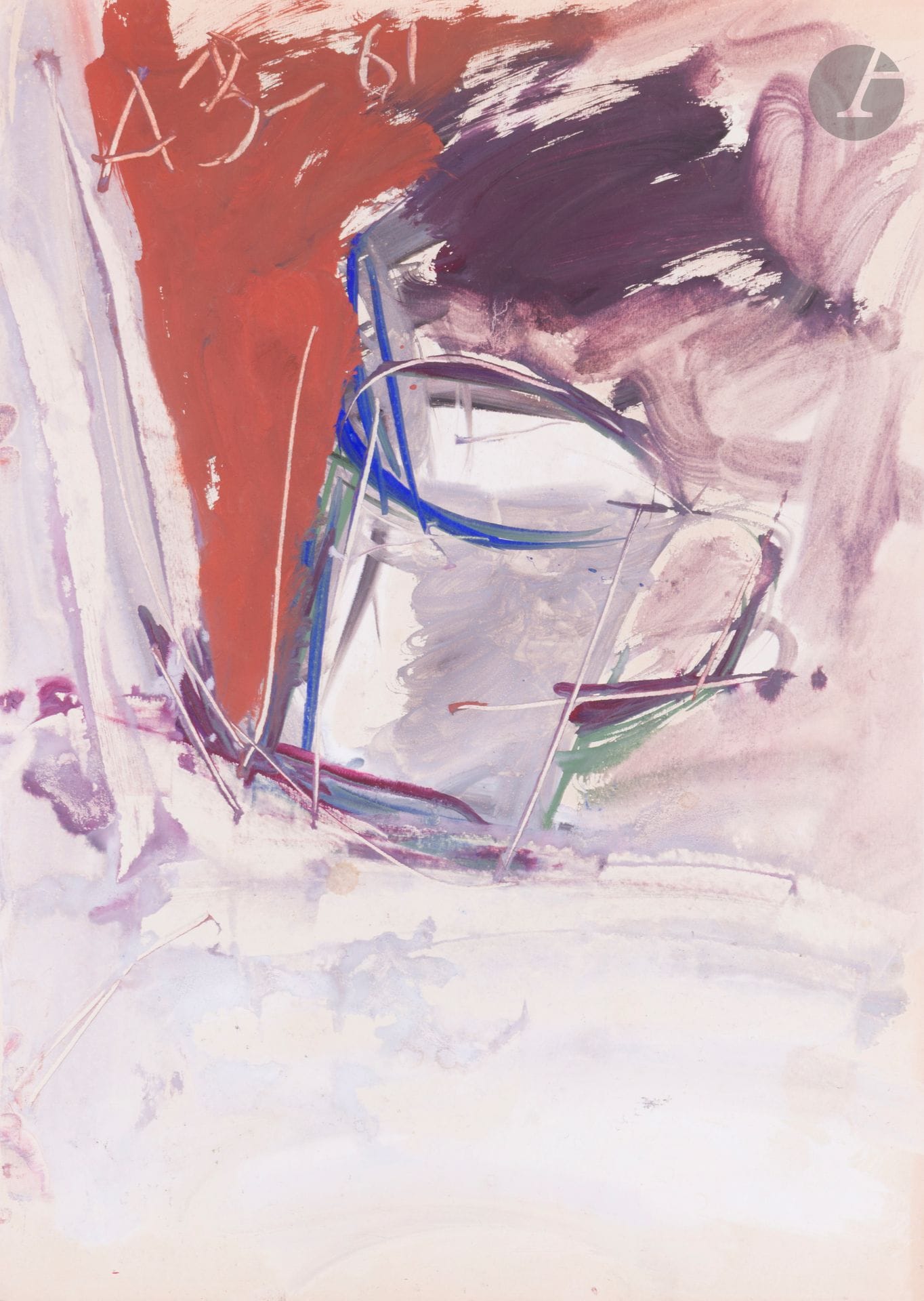 Anatoly Timofeevitch ZVEREV (1931-1986)
Белая кружка (Tasse blanche). 1961
Gouache.
Monogrammée et datée en haut à gauche. Titrée et numérotée 25 au dos.
59,3 x 41,7 cm