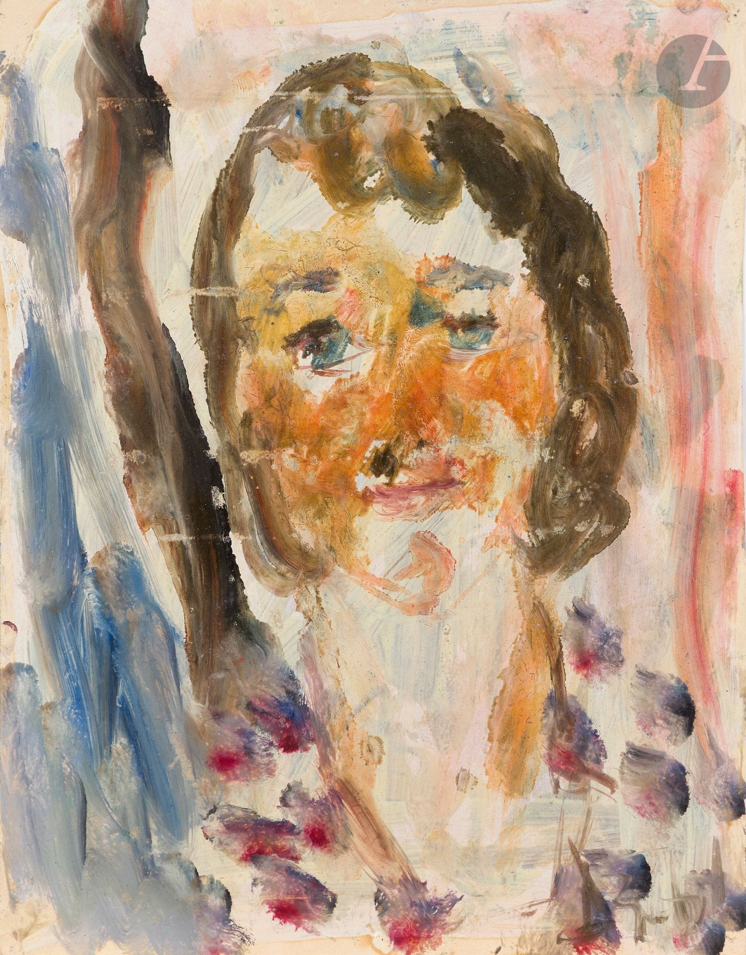 Anatoly Timofeevitch ZVEREV (1931-1986)
Portrait de femme. 1961
Gouache.
Monogrammée et datée en bas à droite.
50,3 x 38,5 cm