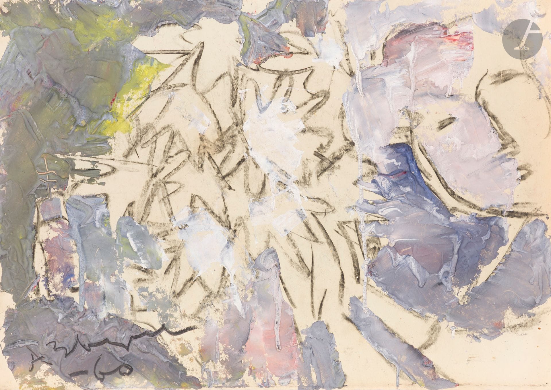 Anatoly Timofeevitch ZVEREV (1931-1986)
Masque. 1960
Gouache.
Signée et datée en bas à gauche
42,1 x 59,7 cm