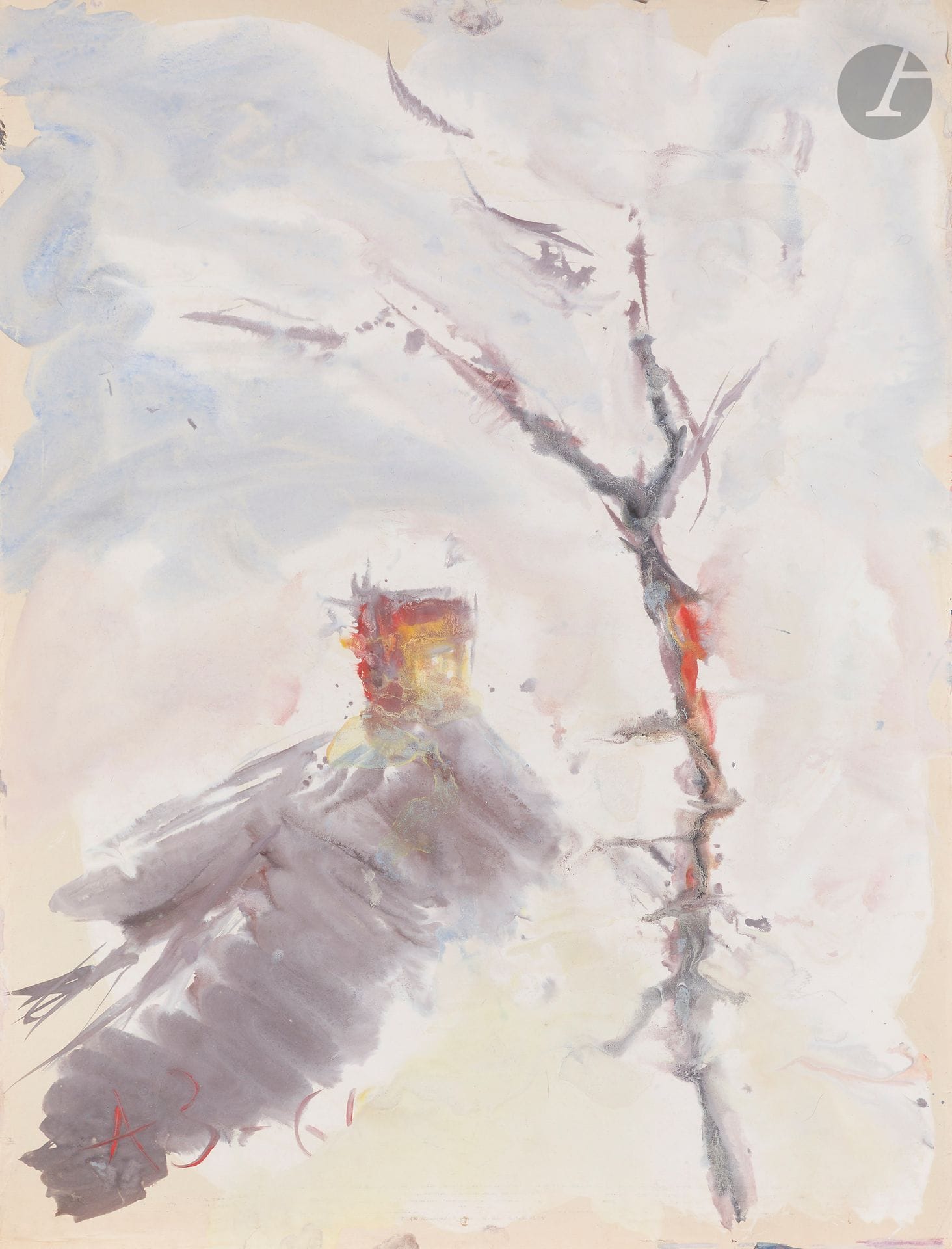 Anatoly Timofeevitch ZVEREV (1931-1986)
Hiver. 1961
Gouache.
Monogrammée et datée en bas à gauche.
72 x 54,2 cm