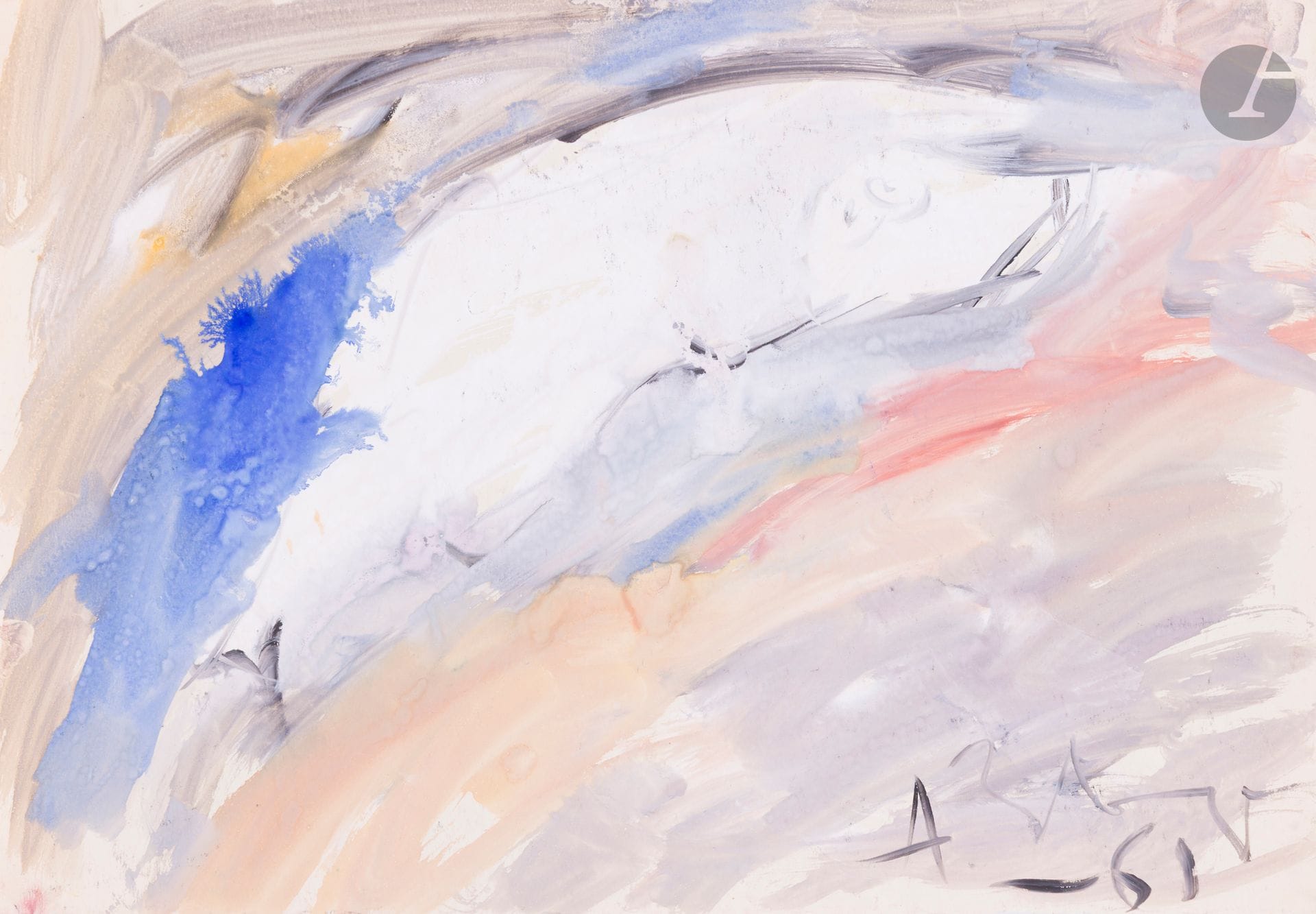Anatoly Timofeevitch ZVEREV (1931-1986)
Рыбка (Petit poisson). 1961
Gouache.
Monogrammée et datée en bas à droite. Titrée et numérotée 2 au dos.
41,5 x 59,6 cm