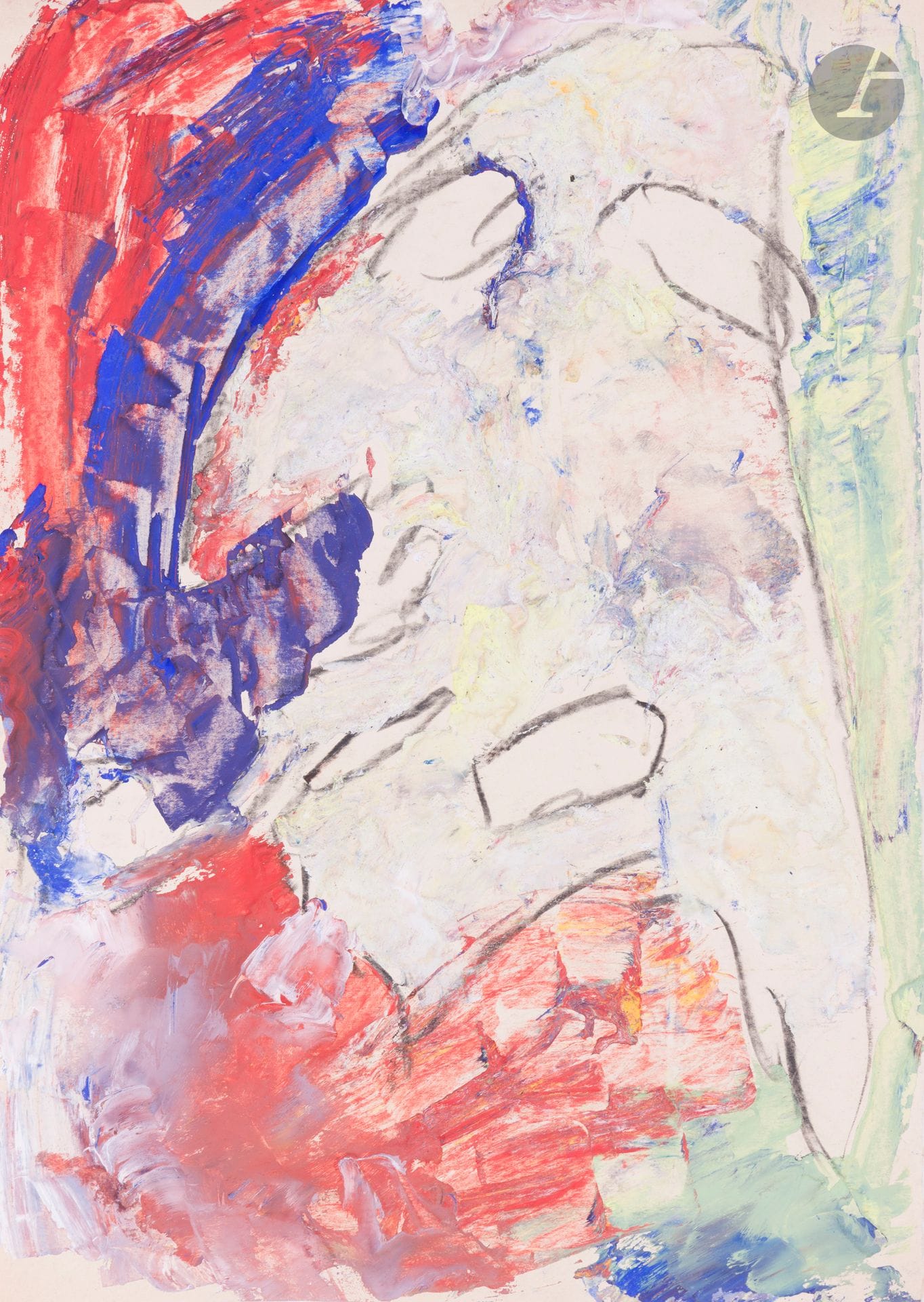 Anatoly Timofeevitch ZVEREV (1931-1986)
Tête.
Gouache.
Pas de signature visible.
57,8 x 41 cm
