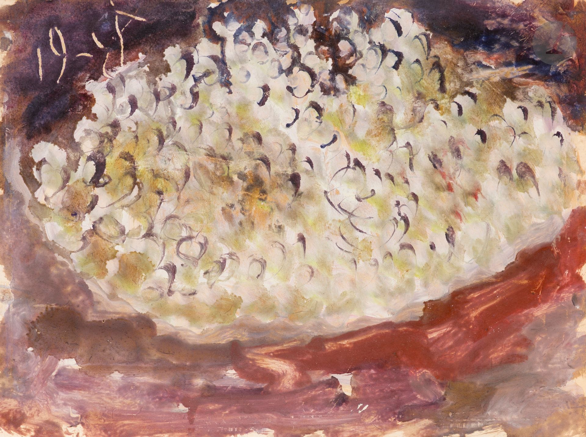 Anatoly Timofeevitch ZVEREV (1931-1986)
Mouton. 1961
Gouache.
Monogrammée et datée en bas à droite.
41,7 x 56,2,5 cm