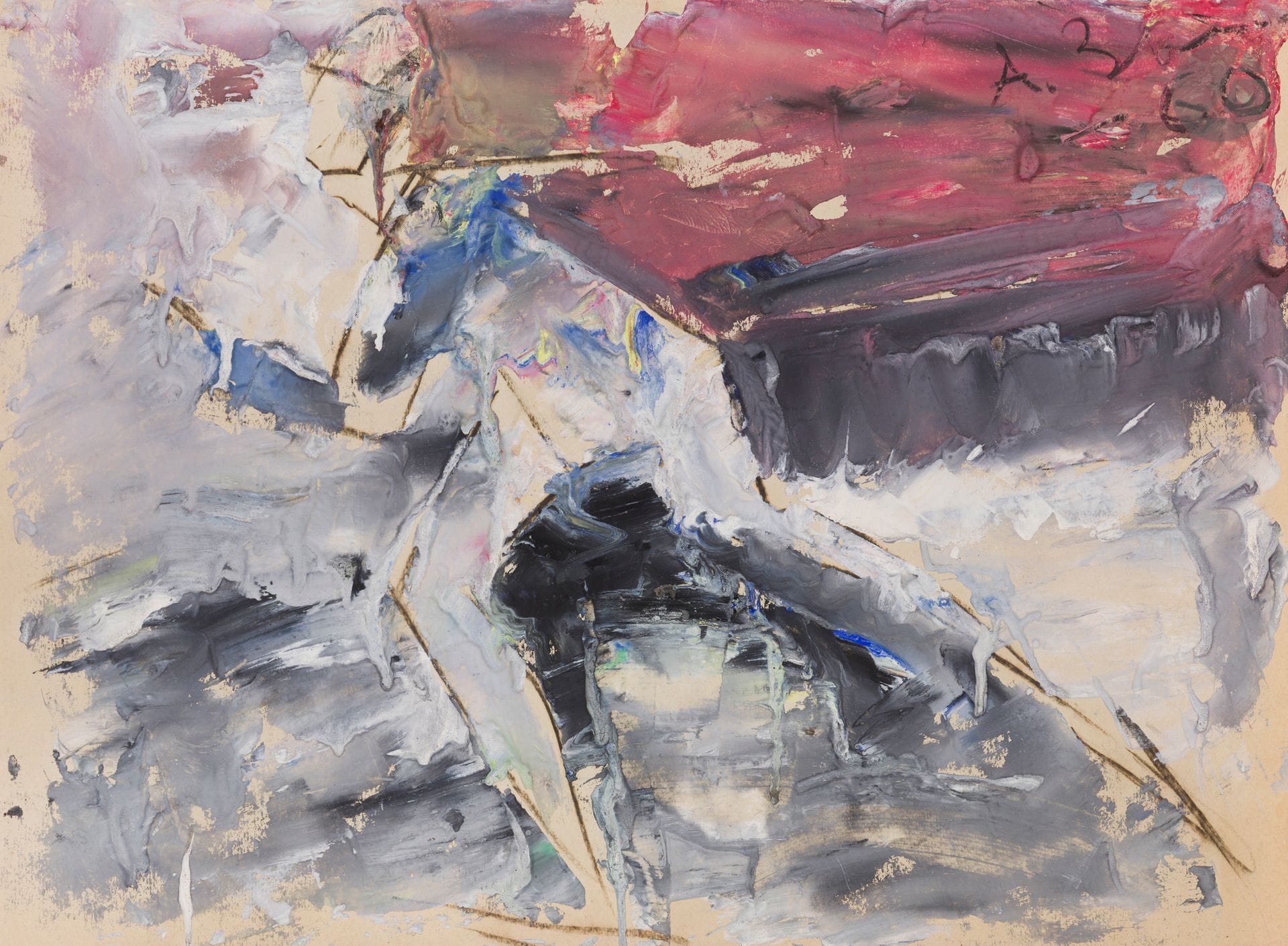 Anatoly Timofeevitch ZVEREV (1931-1986)
Patineur. 1960
Gouache.
Signée et datée en haut à droite.
42 x 60,3 cm