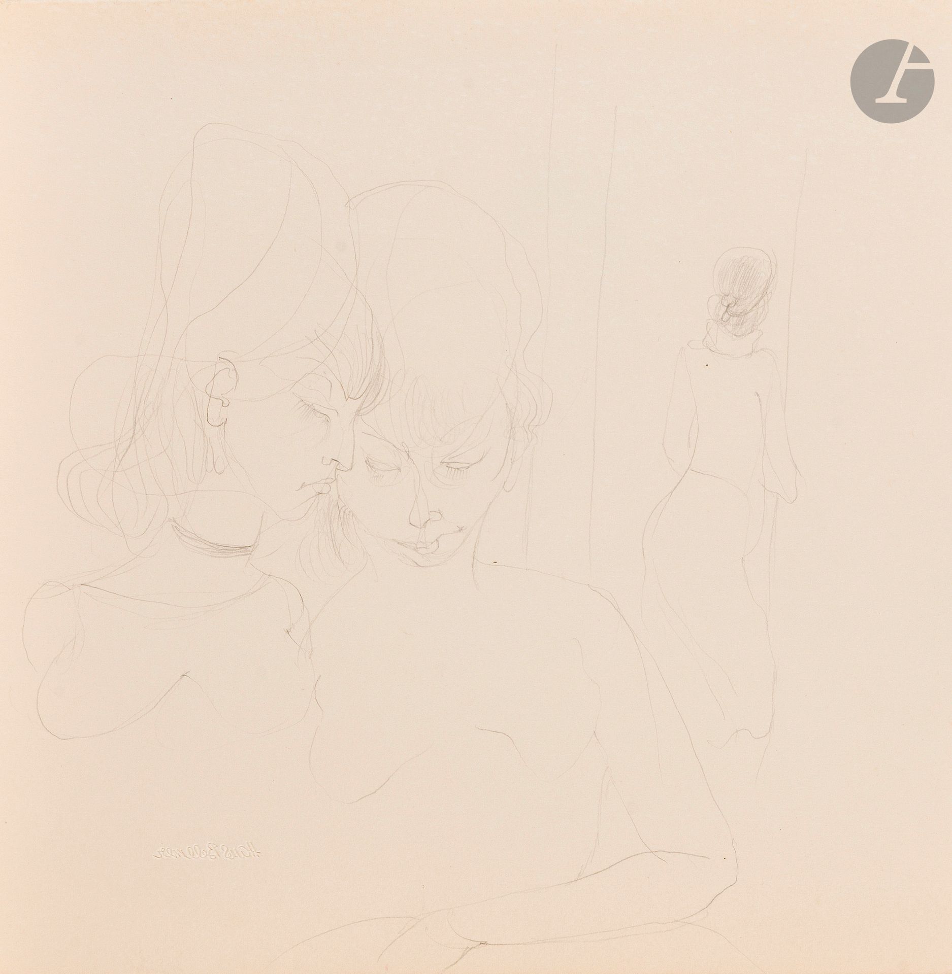 Hans BELLMER (1902 - 1975)
Study of a seated woman - The Discussion
Double-sided graphite.
Studio stamp lower right.
25.5 x 25.5 cm

Provenance : 
Bihl-Bellmer Collection, artist's family.