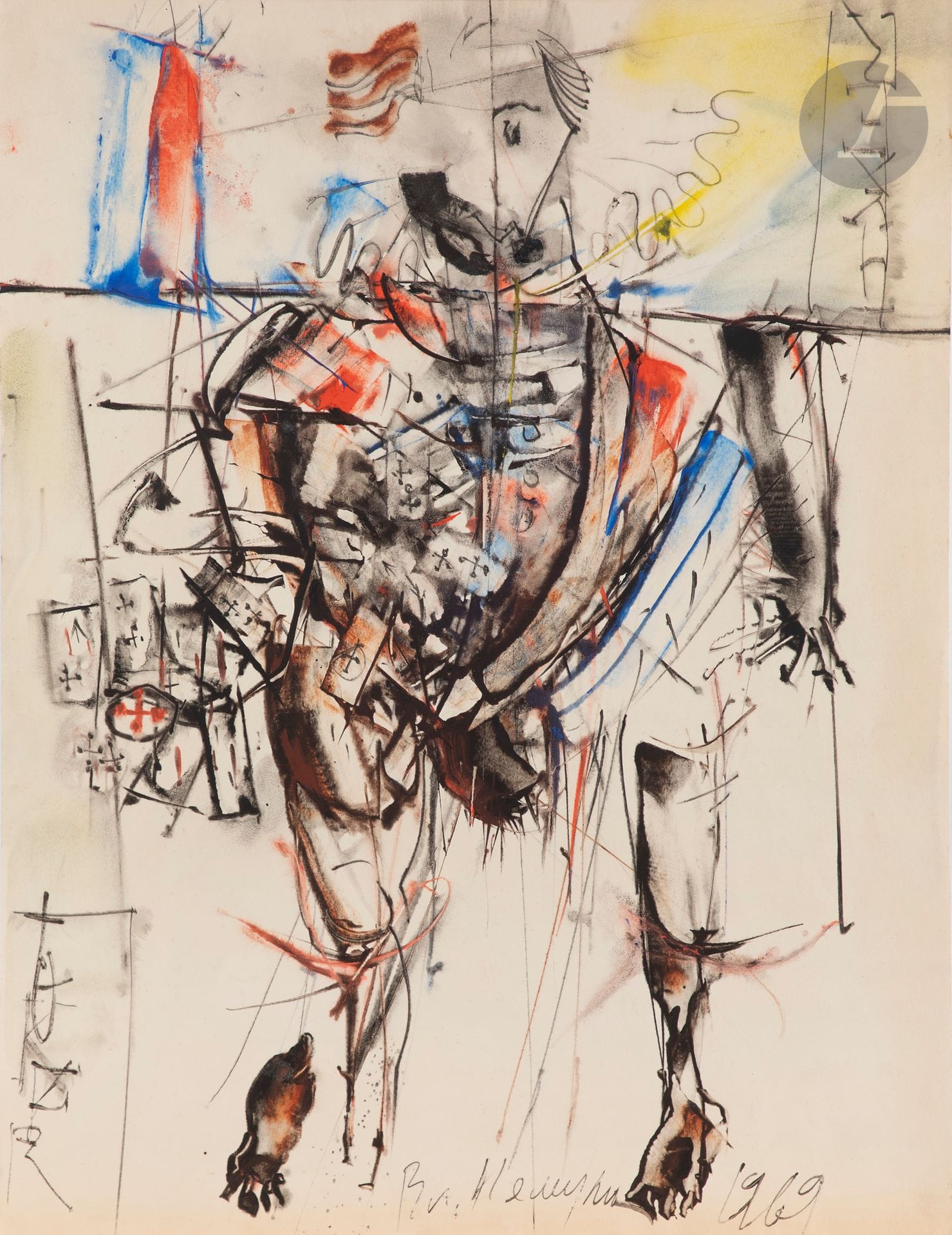 Vladimir Nikolaevitch NEMUKHIN (1925-2016)
Joker, 1969
Ink and gouache.
Signed and dated lower right.
55.2 x 42.4 cm

Provenance: former Anne-Marie Day collection.

[russian art]