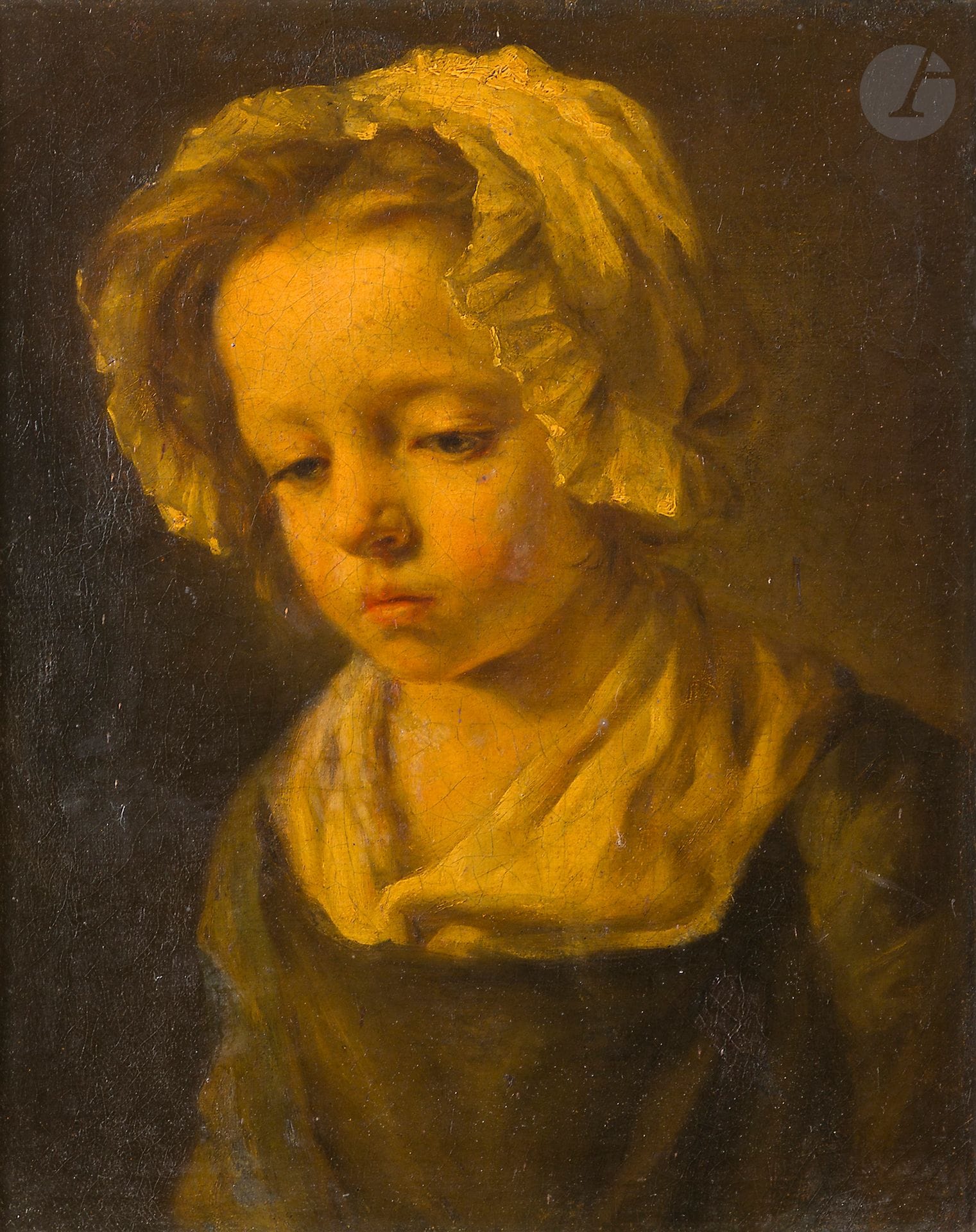 Attribué à Per KRAFFT l’AINE (1724 - 1793)
Portrait d’un jeune garçon ; Portrait d’une jeune fille pensive
Paire de toiles
39 x 31 cm
Restaurations anciennes

Nous comparons nos deux tableaux avec les tableaux de Per Krafft emprunts de la tradition de la peinture intimiste française : Le jeune garçon lisant (Toile, 52 x 43 cm), daté 1762, ayant appartenu à Gustave III et aujourd’hui au musée national de Stockholm ; Le Portrait de la fille de l’artiste, Wilhelmine et le Portrait d’un jeune garçon lisant (toile, 64 x 49 cm) daté 1758. Per Krafft est actif à Paris en 1755. Par l’entremise d’Alexander Roslin, il entre en contact avec Louis Michel Van Loo, Chardin et Greuze.