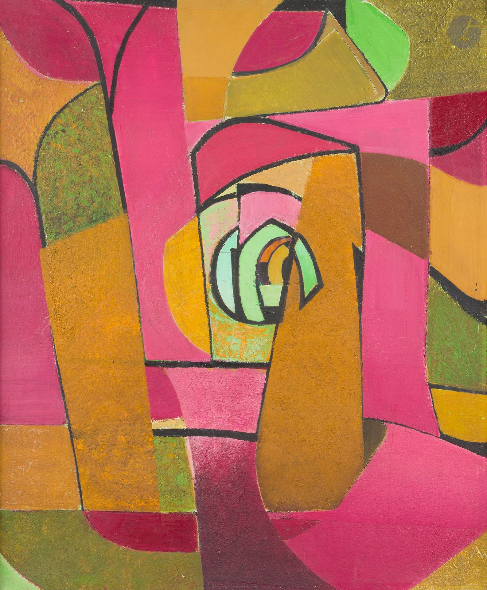 Oskar DALVIT (1911-1975)
Fühlingsschleite, 1950
Huile sur toile.
Signée, datée et titrée au dos.
(Petit enfoncement).
60 x 50 cm