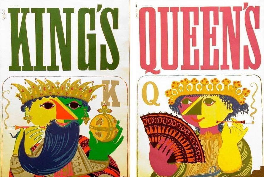 Björn WIINBALD (1918-2006)
Queen?s - King?s, 1954 - 1955. 2 affiches. Signées en haut à gauche. B.E. (Déchirure et manque à l?une). Chaque: 85 x 60 cm