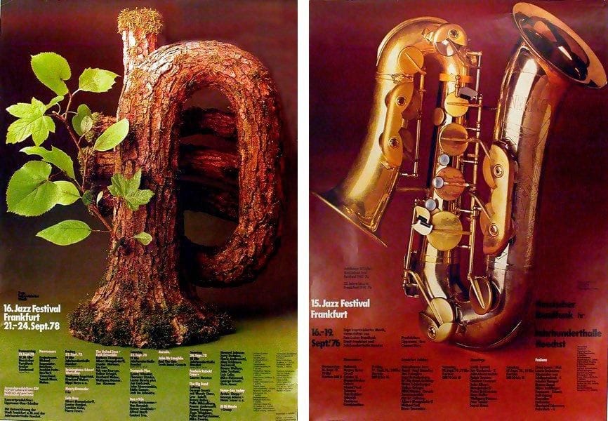 Günter KIESER (né en 1930)
15. Jazz Festival Frankfurt - 16. Jazz Festival Frankfurt, 1976 et 1978. 2 affiches. B.E. (Plis à l?une). Chaque: 120 x 85 cm