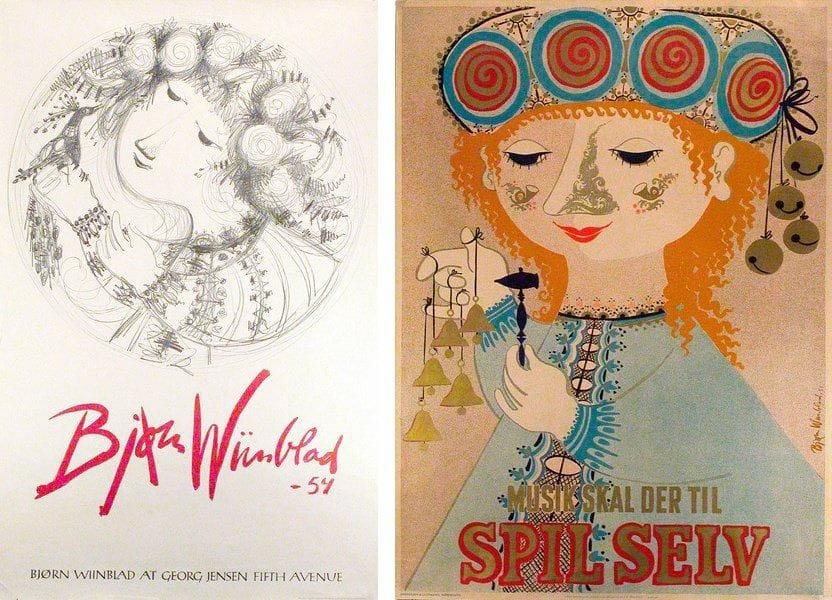 Björn WIINBALD (1918-2006)
Musiskal der Til Spilselv - Bjorn Winblad, 1951 et 1954. 2 affiches. L?une signée en bas à droite. B.E. 86 x 62 cm et 100 x 64 cm