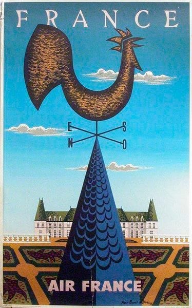 Jean PICART LE DOUX (1902-1982)
Air France - France, 1956. Affiche. Signée et datée en bas à droite. B.E. (Déchirure). 100 x 62 cm