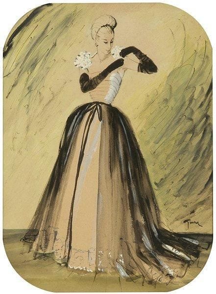 René GRUAU (1909-2004)
Départ pour l?Opéra. Dessin à l?encre et gouache. Signé en bas à droite. 32 x 23,5 cm