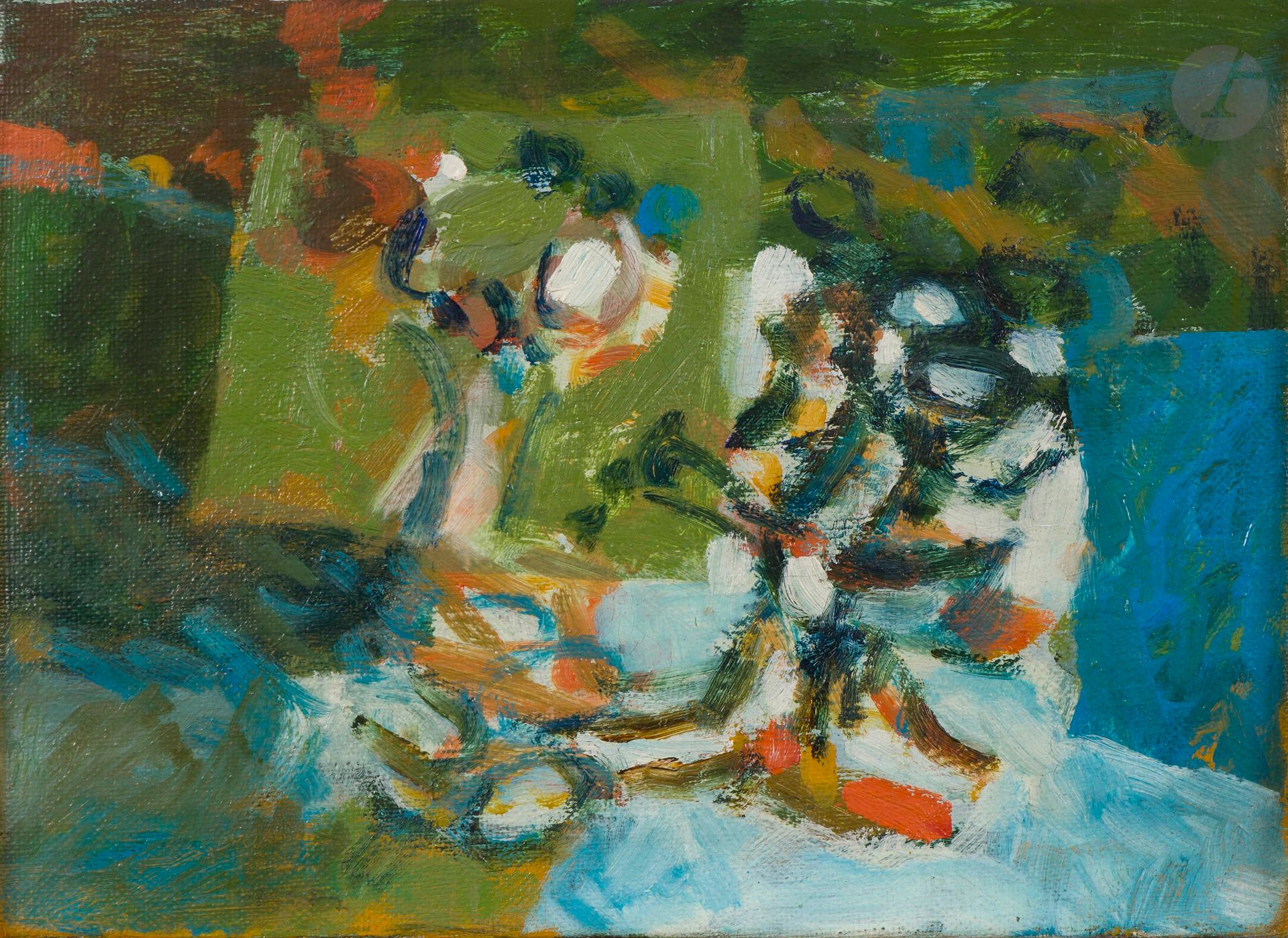 Ferit ISCAN [TURC] (1931-1986)
Départ de l'Exilé
Huile sur toile.
Signée et titrée au dos.
16 x 22 cm

Nous remercions Monsieur Gilles Iscan de nous avoir confirmé l'authenticité de cette œuvre. 