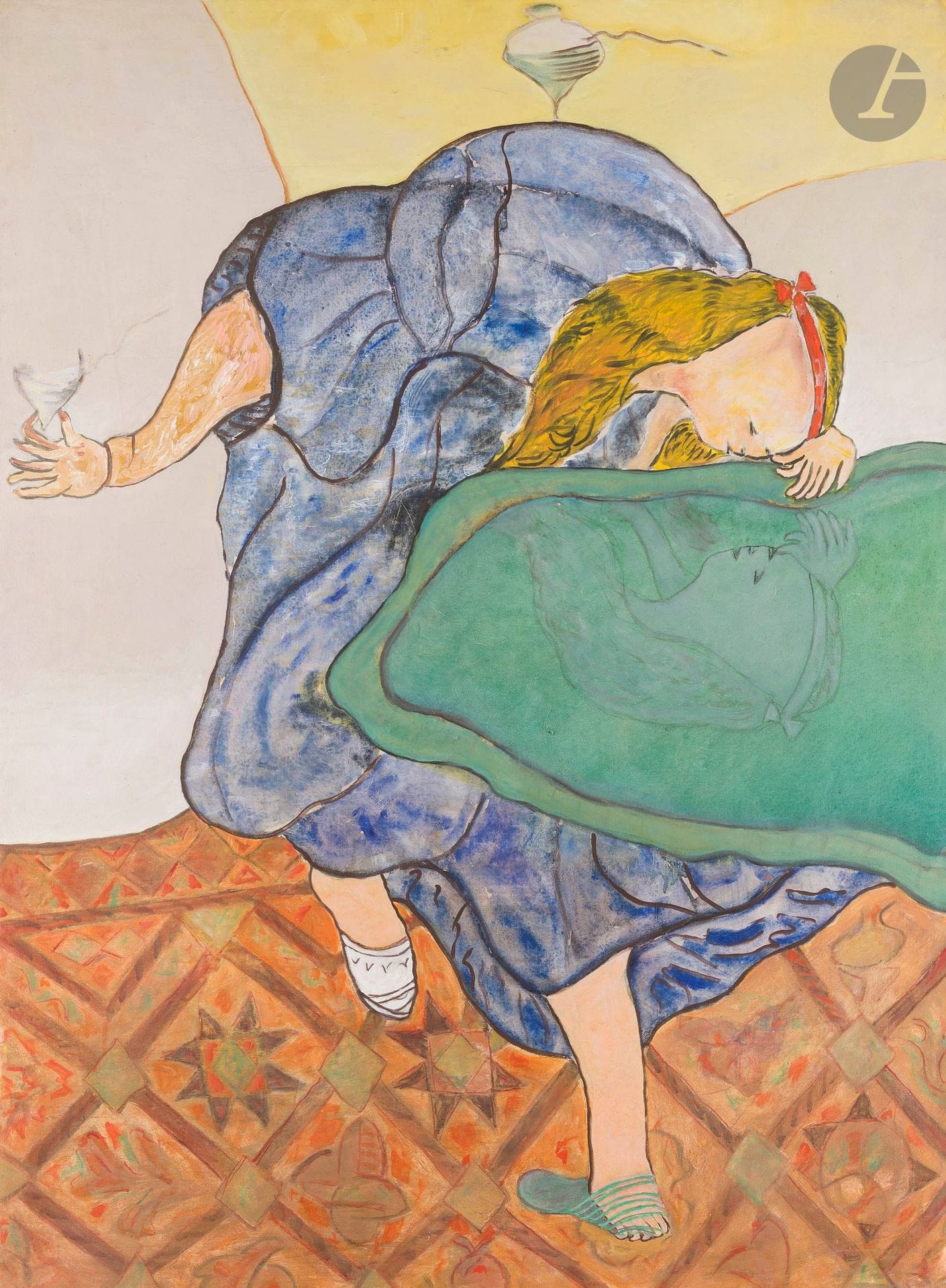 Ahmed HAJERI [tunisien] (né en 1948)
Jeux de lumière, 1992
Huile sur toile montée sur panneau de mousse.
Signée, datée et titrée au dos.
123 x 90 cm