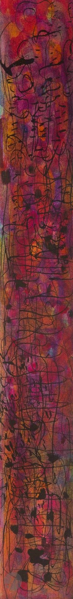 Fahr-el-Nissa ZEID [Turkish] (1901-1991)
Abstraction, 1953
Ink and gouache on paper. 
Signed and dated on verso. 
Signed and dedicated on mount. 
47 x 6 cm 

We would like to thank the Fahrelnissa Zeid Estate for confirming the authenticity of this work.