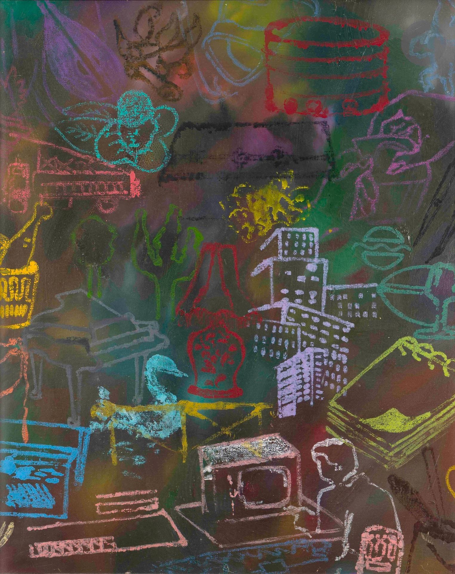 Bernard FRIZE (né en 1954)
Sans titre, vers 1983
Huile sur toile.
Non signée.
100 x 80 cm

Provenance : 
Vente Mes Digard & Pestel-Debord, Hôtel Drouot, Paris, 3 décembre 2012, n° 77.
