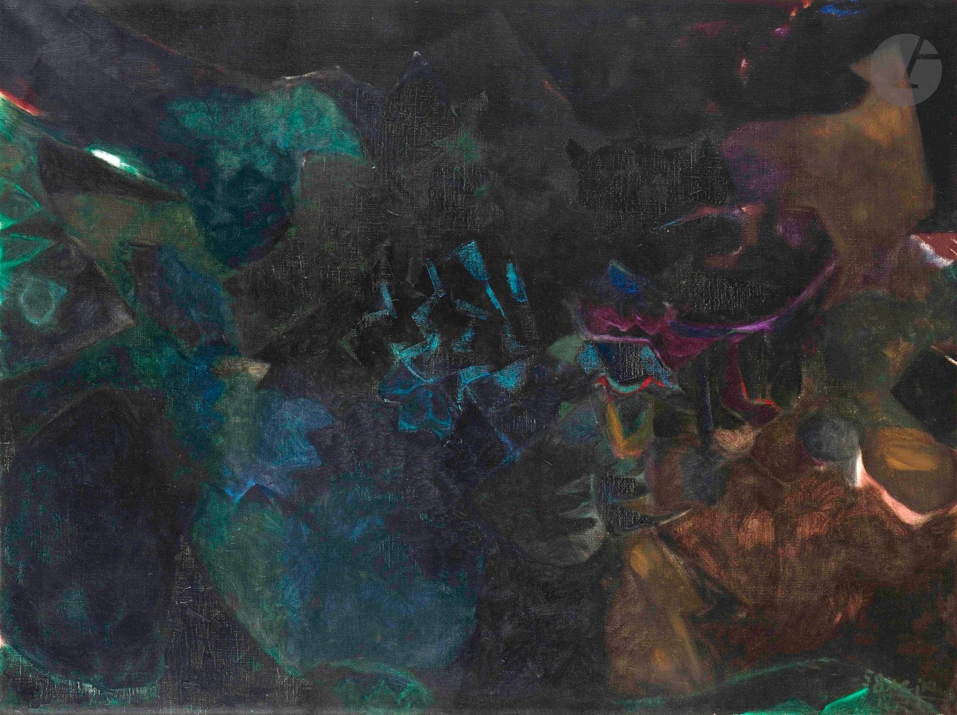 Avigdor ARIKHA (1929-2010)
Oath, 1958
Oil on canvas.
Signed and dated lower right.
Dated and titled on the back.
60 x 81 cm