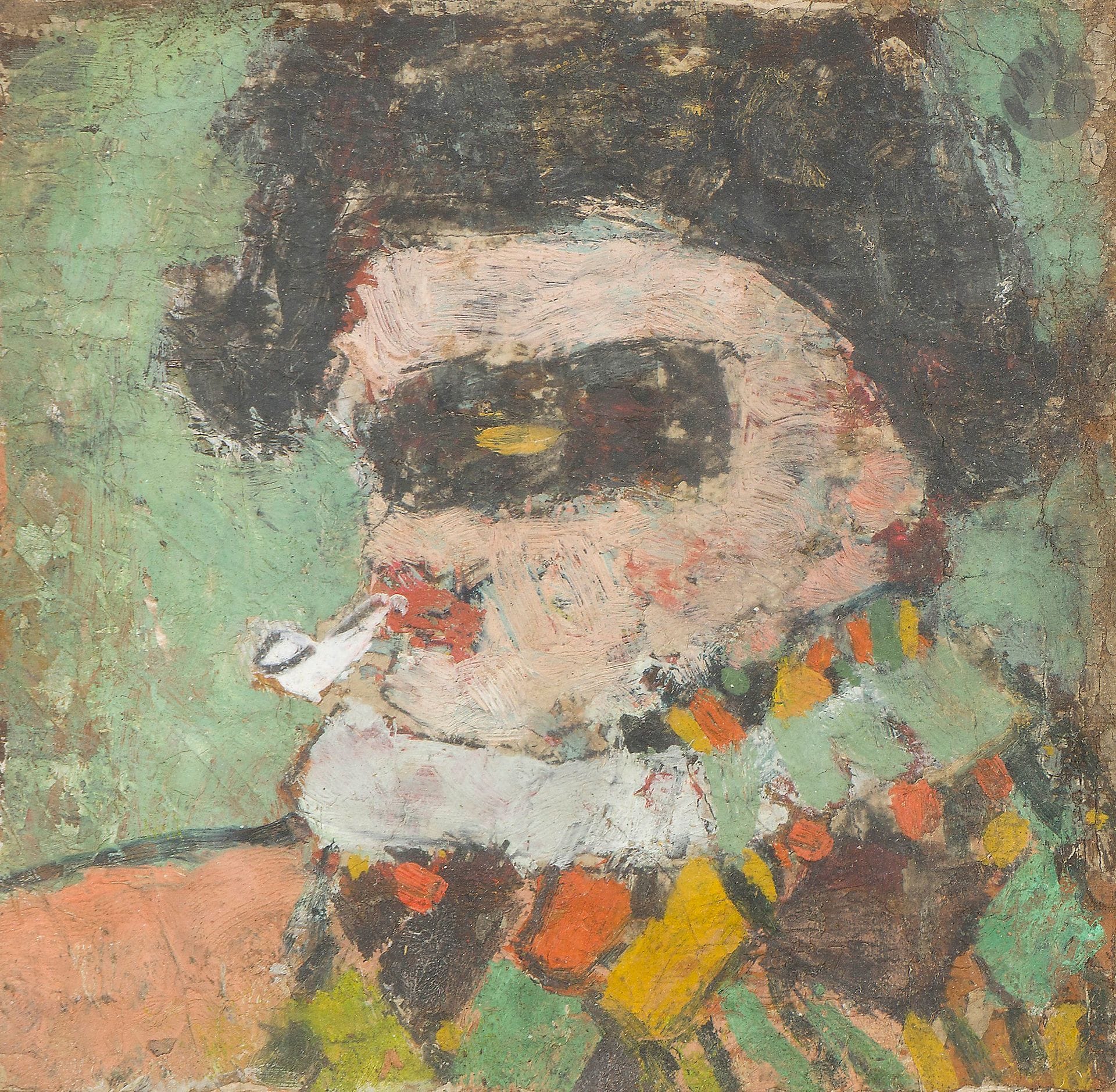 Jean Puni dit POUGNY (1892-1956)
Tête d'Arlequin, 1954
Huile sur toile contrecollée sur carton.
Signée en haut à droite.
13 x 13 cm

Provenance : 
Collection particulière, Paris.

Exposition : 
Pougny, Œuvres récentes & anciennes, Galerie Marcel Coard, Paris, 3-24 mars 1956.

Bibliographie : 
Herman Berninger, Jean-Albert Cartier, Jean Pougny 1892-1956, Catalogue de l'œuvre, Paris - Côte d'Azur 1924-1956, Peintures, Tome II, Tübingen, Éditions Ernst Wasmuth, 1992, n° 1030, reproduit p. 265, numéro d'archives 1404-250G.