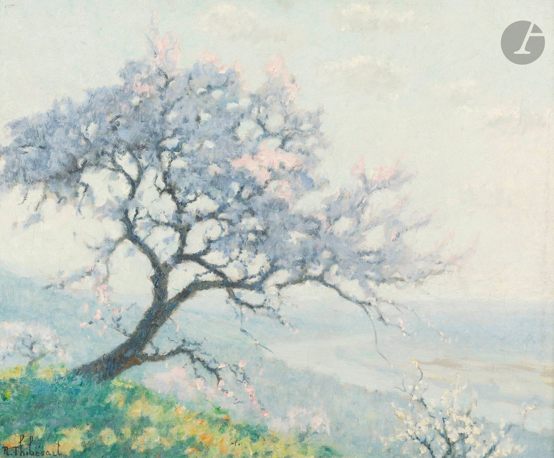 Raymond THIBÉSART (1874-1963)
Contre-jour
Oil on canvas.
Signed lower left.
Signed, titled and numbered "741" on the back.
46 x 55 cm

Provenance : 
Artist's family.