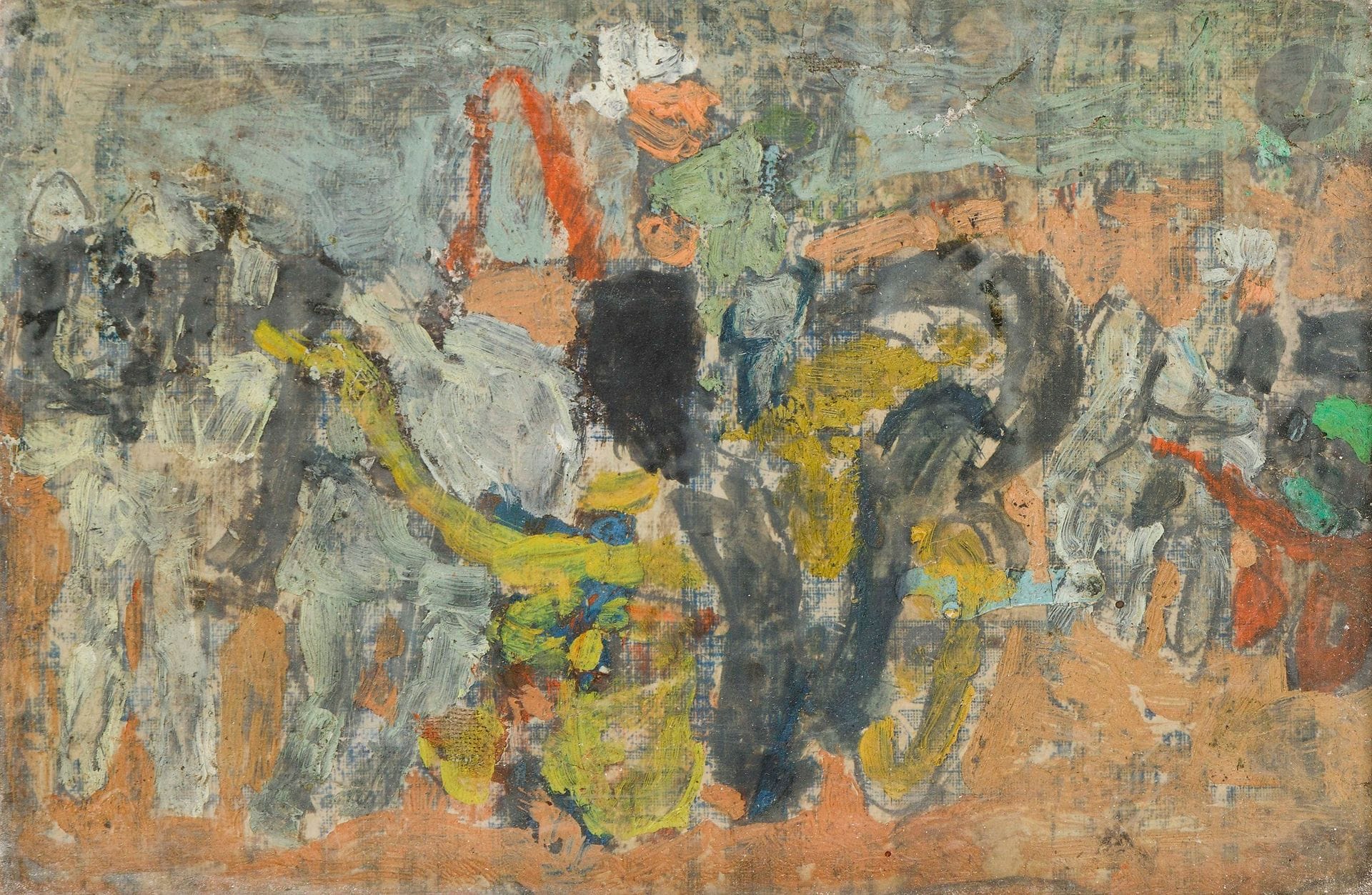 Jean Puni dit POUGNY (1892-1956)
Cheval blanc (Le Fiacre), 1945-46
Huile sur toile contrecollée sur panneau.
Signée en haut à droite.
14 x 19 cm

Provenance : 
Collection Henri Descazaux (1904-2000), Paris.

Exposition : 
Rétrospective Pougny, Musée-Galerie des Ponchettes, Nice, février-mai 1961, catalogue, n° 57, non reproduit (étiquette au dos).