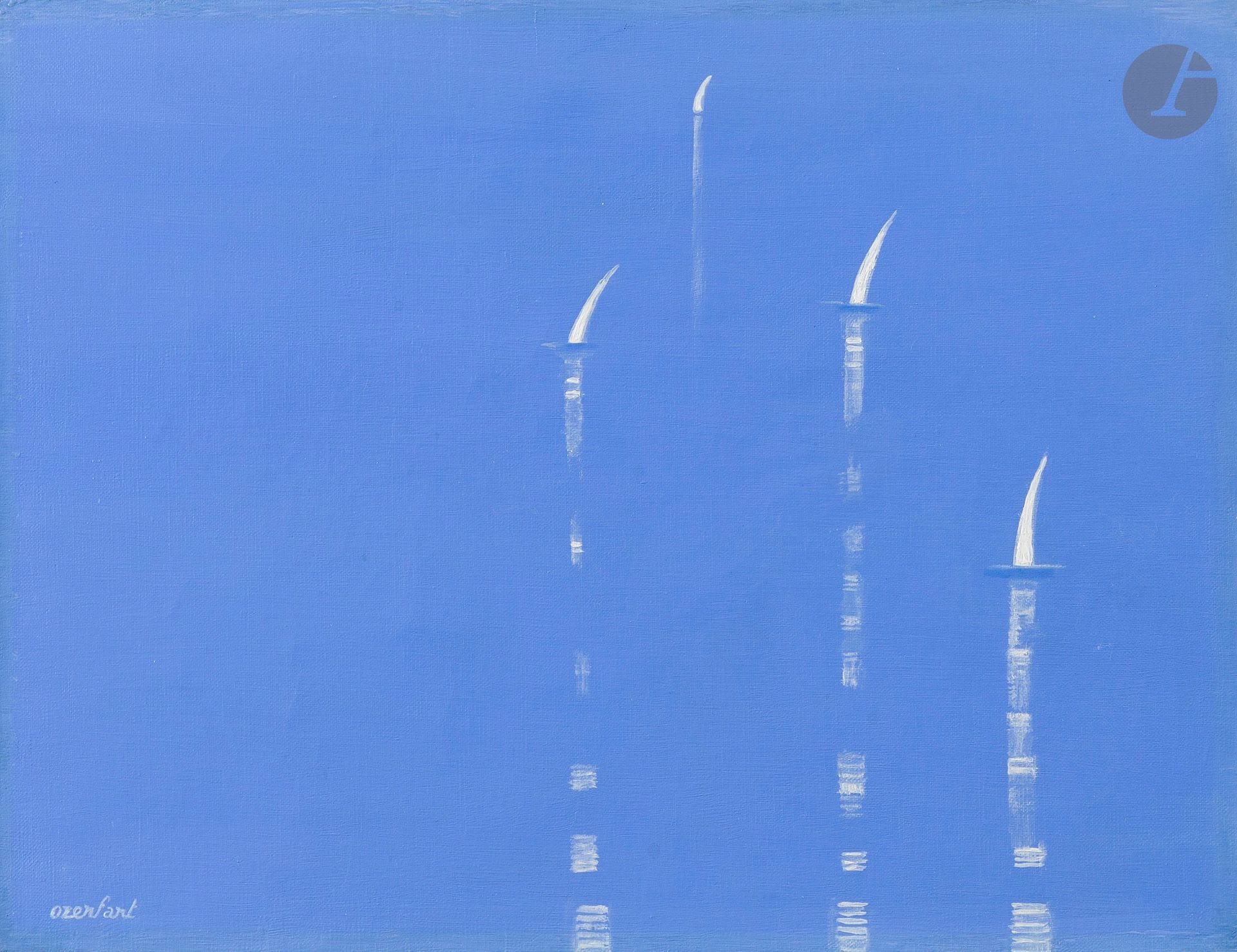 Amédée OZENFANT (1886-1966)
Côte d'Azur, 1958
Oil on canvas.
Signed lower left.
Dated "1958-525" and titled on the stretcher.
27 x 35 cm

 In 1957, Amédée Ozenfant moved to the Palais de Provence in Cannes, where he continued to paint and socialize with his artist friends, including Alexander Calder and Pablo Picasso. He produced this painting in 1958: a pure, meditative work.
