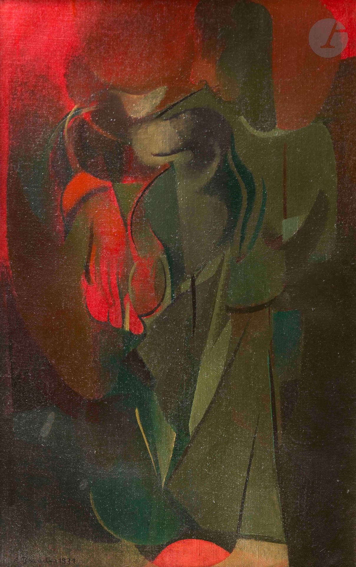 André BEAUDIN (1895-1979)
Femme assise, 1931
Huile sur toile.
Signée et datée en bas à gauche.
Titrée sur le châssis.
100 x 65 cm

Provenance :
Collection Max Pellequer, Paris (inscription sur le châssis).
 
Bibliographie : 
Patrick-Gilles Persin, André Baudin, Paris, Éditions Louise Leiris, 2007, reproduit p. 77.