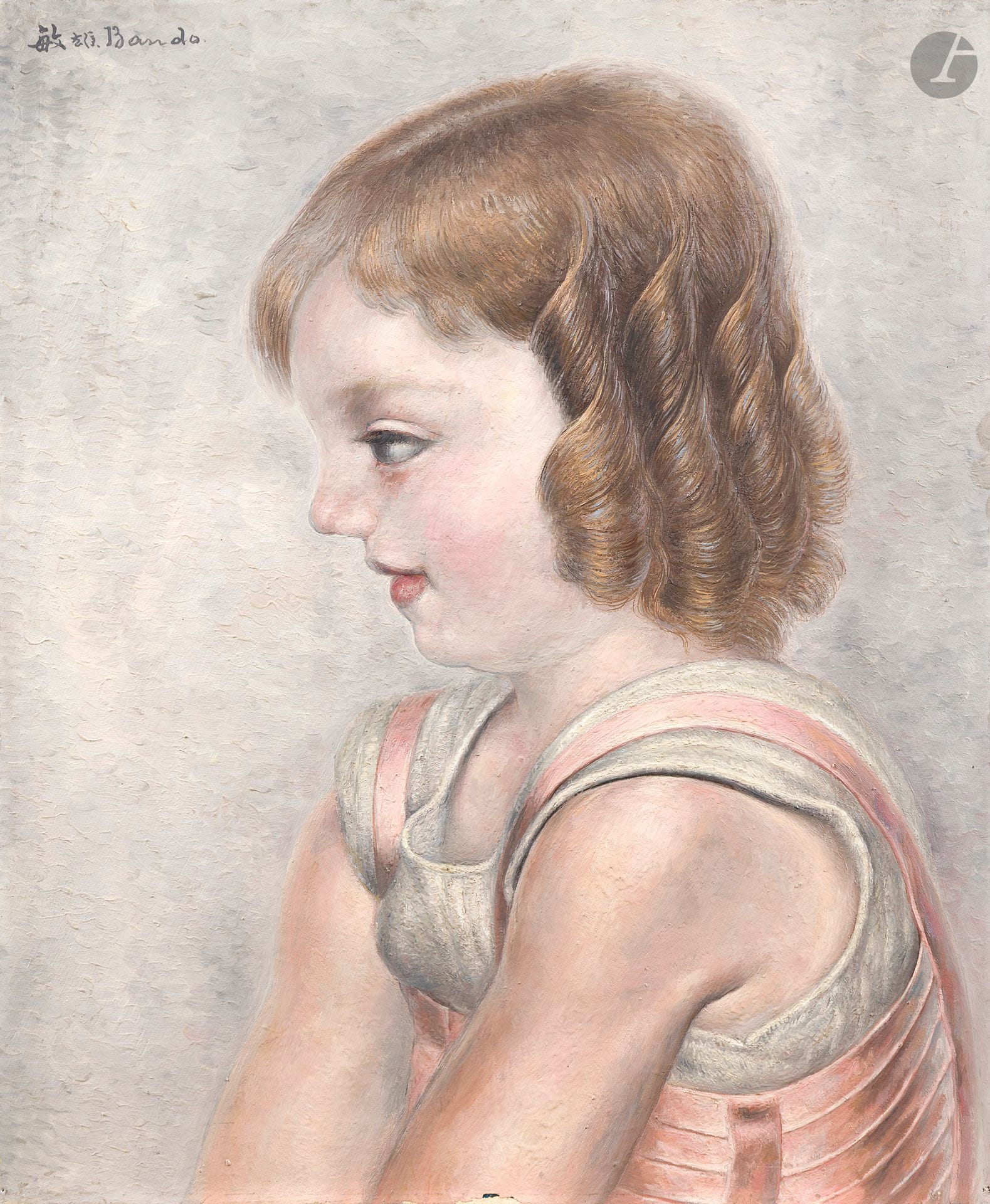 Toshio BANDO (1895-1973)
Jeune fille de profil
Huile sur toile.
Signée en haut à gauche.
55 x 46 cm

Provenance :
Collection Monsieur X., Japon.