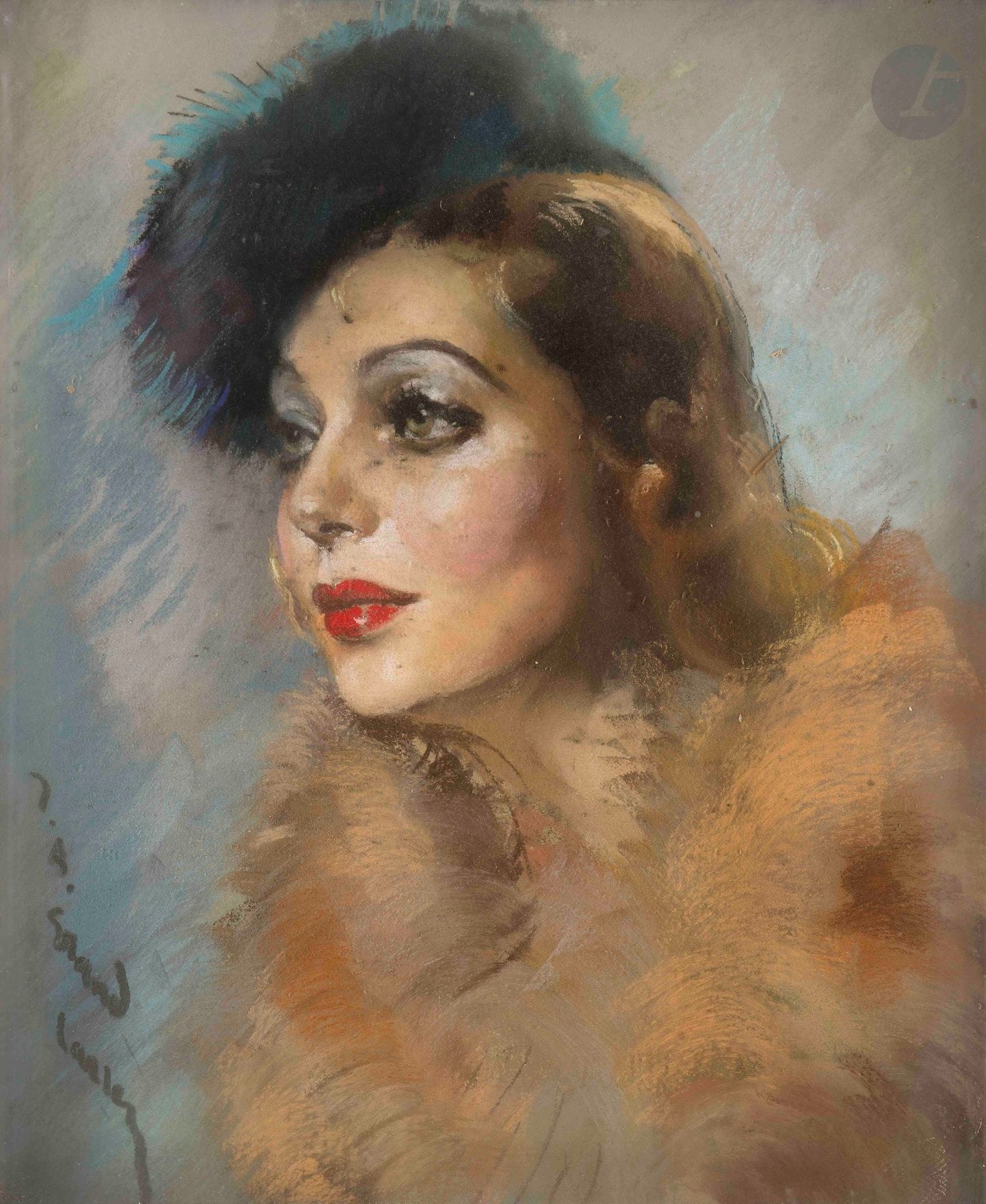 Jean-Albert GRAND-CARTERET (1903-1954)
Portrait de femme
Pastel.
Signé en bas à gauche.
47 x 41 cm