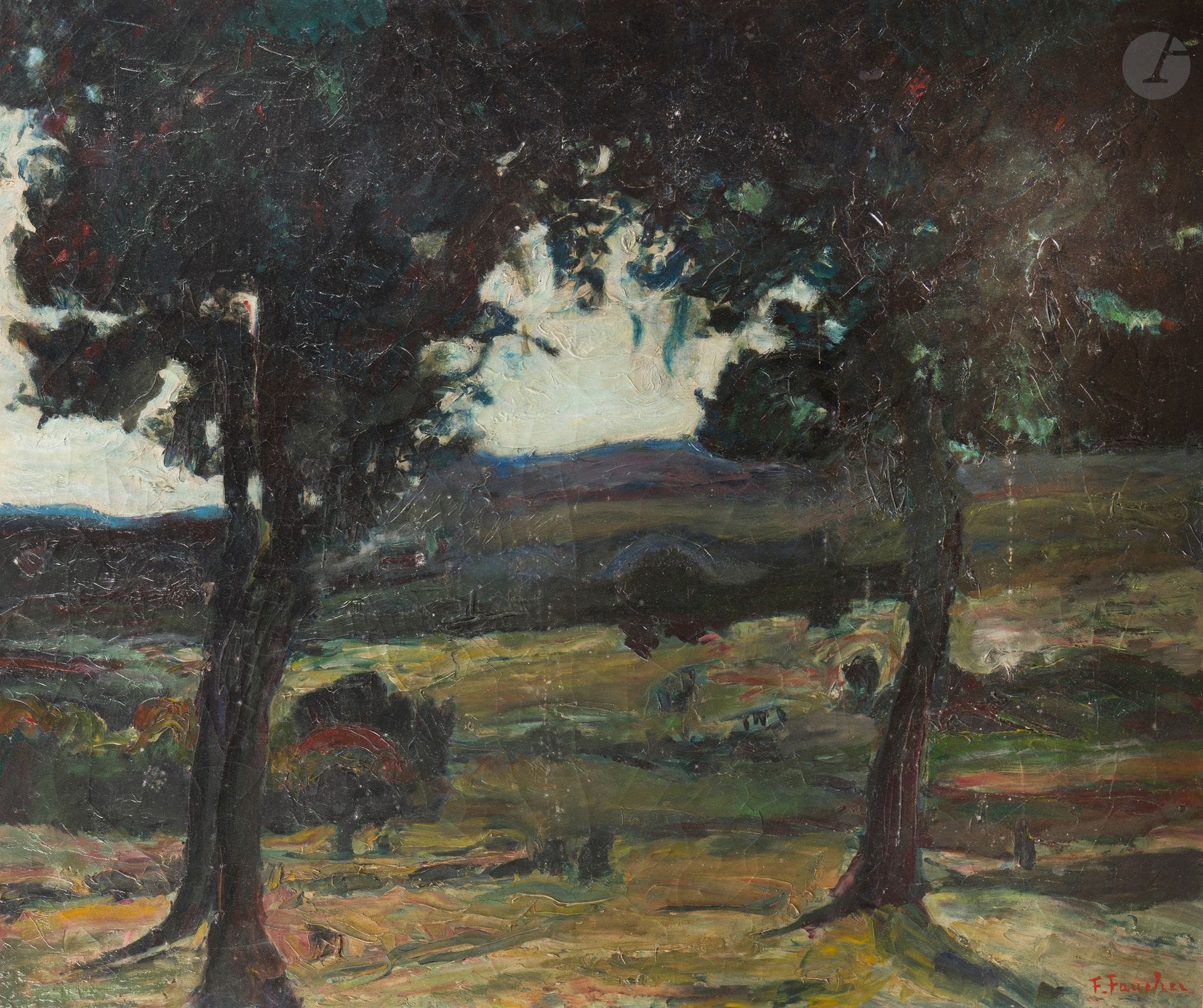 François FAUCHER (19th-20th century)
Landscape
Oil on canvas.
Signed lower right.
(Re-tooled).
53 x 64.5 cm
