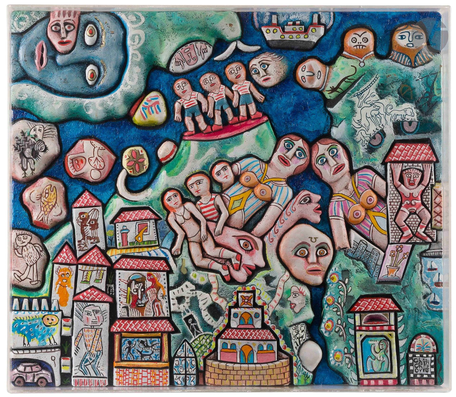 Mario CHICHORRO [portugais] (1932-2023)
Paysages des Abruzzes, 1974
Peinture sur bois sculpté.
Signée en bas à droite.
Titrée au dos.
56 x 66 cm