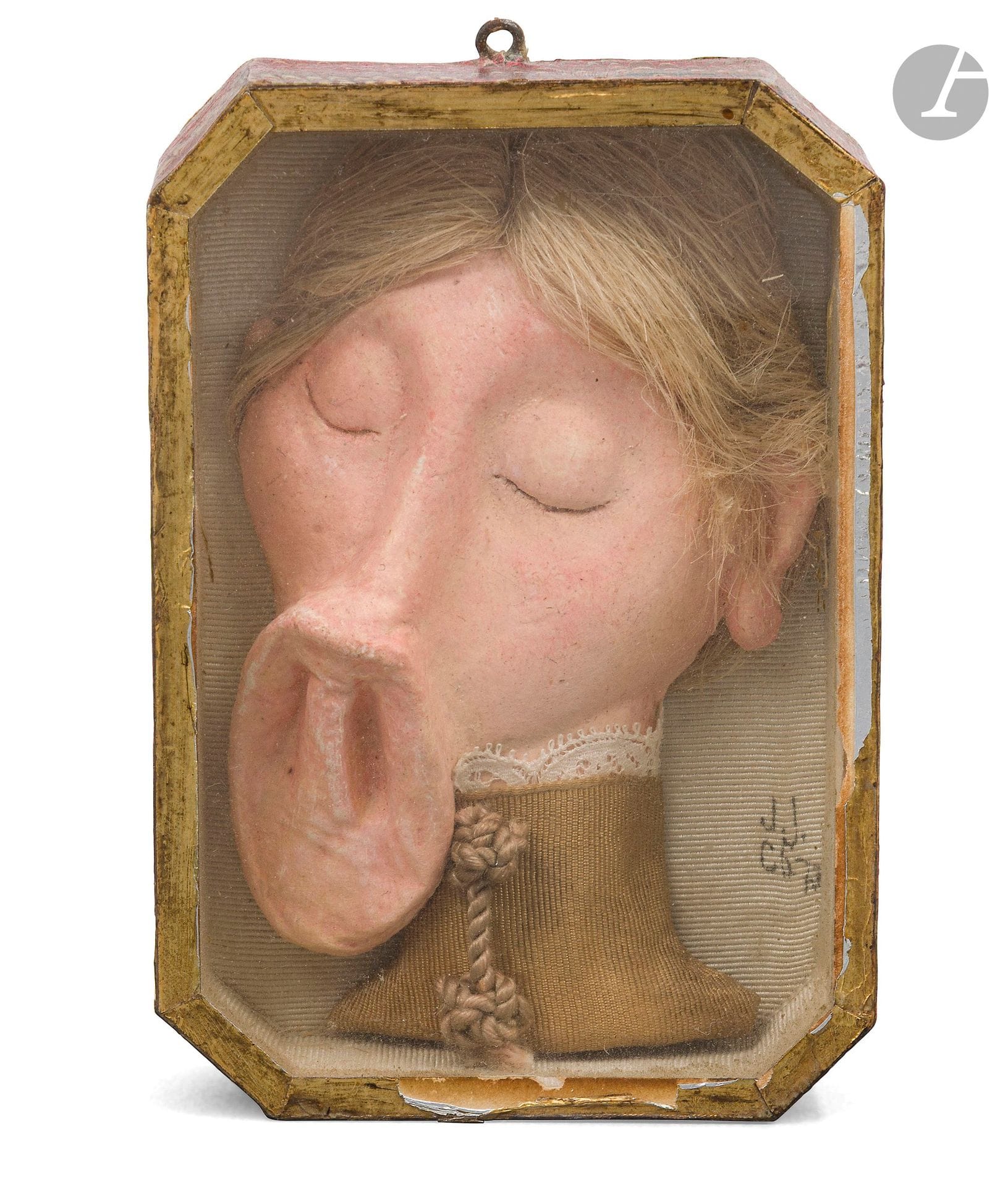 Jean-Jules CHASSE-POT (1933–2010)
Figure, 1970
Papier-mâché sculpture in a box.
Monogrammed in the lower right corner.
10 x 6.5 cm
