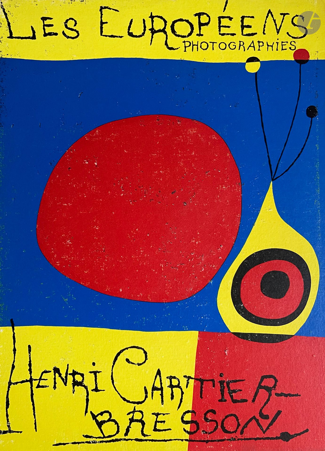 Henri Cartier-Bresson (1908-2004)
Les Européens. 
Verve, Paris, 1955.
In-folio (37 x 28 cm). Édition originale. 114 héliogravures (Draeger Frères). Reliure d'éditeur illustré par Joan Miró. Frottements sur le premier et dernier plats.

Bibliographie :
Parr & Badger, vol. 1, p. 209.