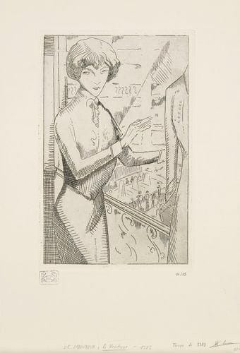 Jean-Emile LABOUREUR (1877-1943)
Le Chapeau rose. 1921-1928. Eau-forte et aquatinte. 105 x 89. Laboureur 212. Très belle épreuve sur vergé, signée et numérotée à la mine de plomb. Toutes marges. Rare. Tirage total à 22 épreuves. Joint : Bonne d?enfant à Dresde. 1899; La Vendeuse. 1913. Eau-forte sur zinc. 115 x 188 et 156 x 242. Laboureur 27 et 118. Très belles épreuves sur vergé ancien et sur vergé blanc, d?un tirage effectué en 1989-1990, revêtues du timbre au crabe, justifiées et signées par Sylvain Laboureur. Toutes marges. Ens. 3 p.