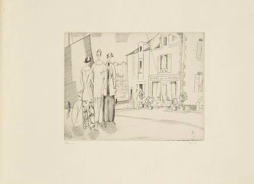 Jean-Emile LABOUREUR (1877-1943)
Promenade à la chapelle; Le Café de la Poste (Le Croisic). 1923. Burin. 135 x 103 et 128 x 100. Laboureur 268 et 272. Belles épreuves sur vélin, signées et numérotées à la mine de plomb. Légères traces d?oxydation et de plis. Toutes marges. Tirage à 50 et 55 épreuves. Ens. 2 p.