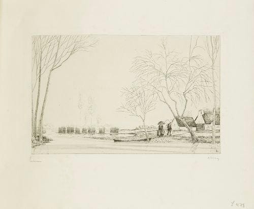 Jean-Emile LABOUREUR (1877-1943)
Les Deux chaumières. 1927-1928; Le Retour à la ferme; Le Prieuré des Cordeliers, Chartres. 1933. Eau-forte (et burin pour la 2e). 148 x 115, 208 x 134 et 250 x 150. Laboureur 356, 478 et 480. Très belles épreuves sur vélin, la 1re et la 3e du 2e état (sur 3), respectivement avant le monogramme et avant la lettre gravée, signées et numérotées à la mine de plomb sauf la dernière (jamais signée). Toutes marges. Ens. 3 p.