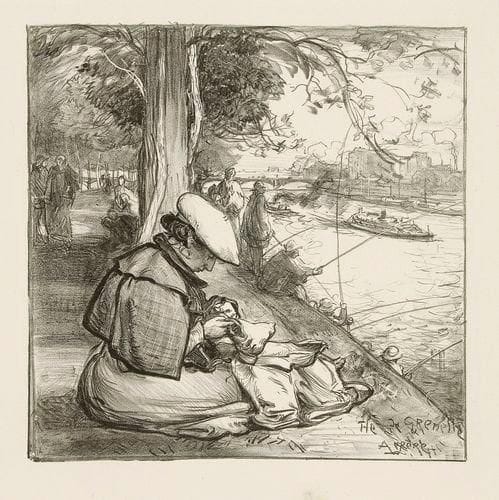 AUGUSTE LEPERE (1849-1918)
Île de Grenelle (île des Cygnes). 1898. Lithographie. 273 x 273. Lotz-Brissonneau 308. Belle épreuve sur chine volant, finement doublée sur japon pelure. Menus accidents restaurés aux bords du feuillet (visibles par transparence). Grandes marges.