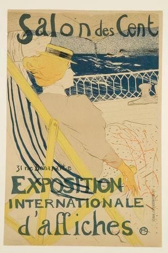 Henri de TOULOUSE-LAUTREC (1864-1901)
La Passagère du 54. 1895. Affiche pour le Salon des Cent. Lithographie. [403 x 606]. Delteil 366; Wittrock P 20; Adriani 137; J. Van Deputte, n° 21, ill. p. 37. Impression en couleurs. Très belle et fraîche épreuve sur vélin mince ivoire, habilement doublée sur japon pelure. Infimes restaurations aux bords du feuillet, uniquement visibles par transparence. Sans marges au bord gauche comme à l?ordinaire.