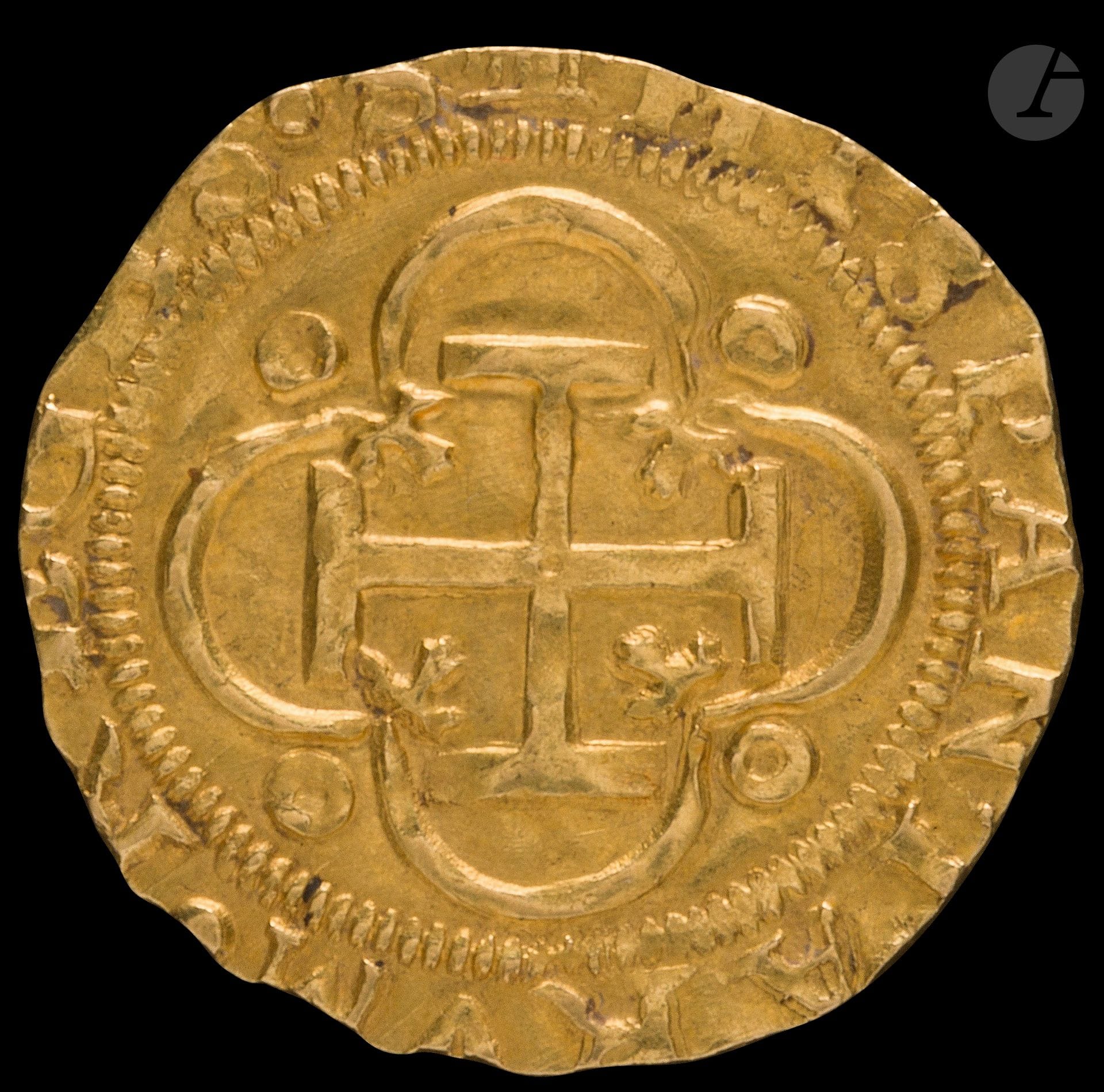ESPAGNE.
Jeanne et Charles (1526-1555).
Escudo. Séville. Or. 3,37g.
Friedberg.153

TTB