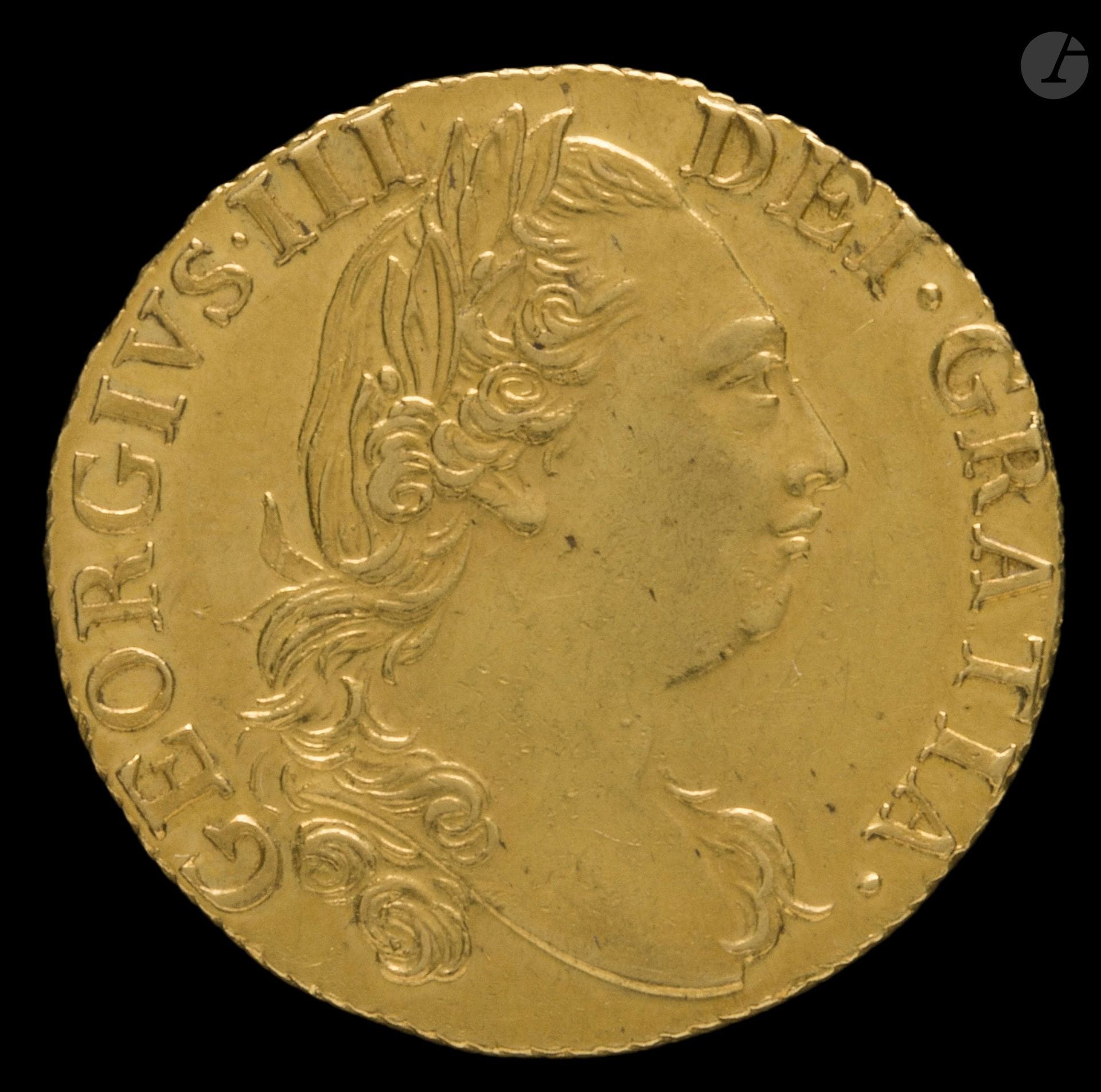 GRANDE-BRETAGNE.
Georges III (1760-1820). 
1 Guinée. Or. 1786. Londres. 8,39g. 
S.3728 – Friedberg.355                             

Quelques rayures.
TTB