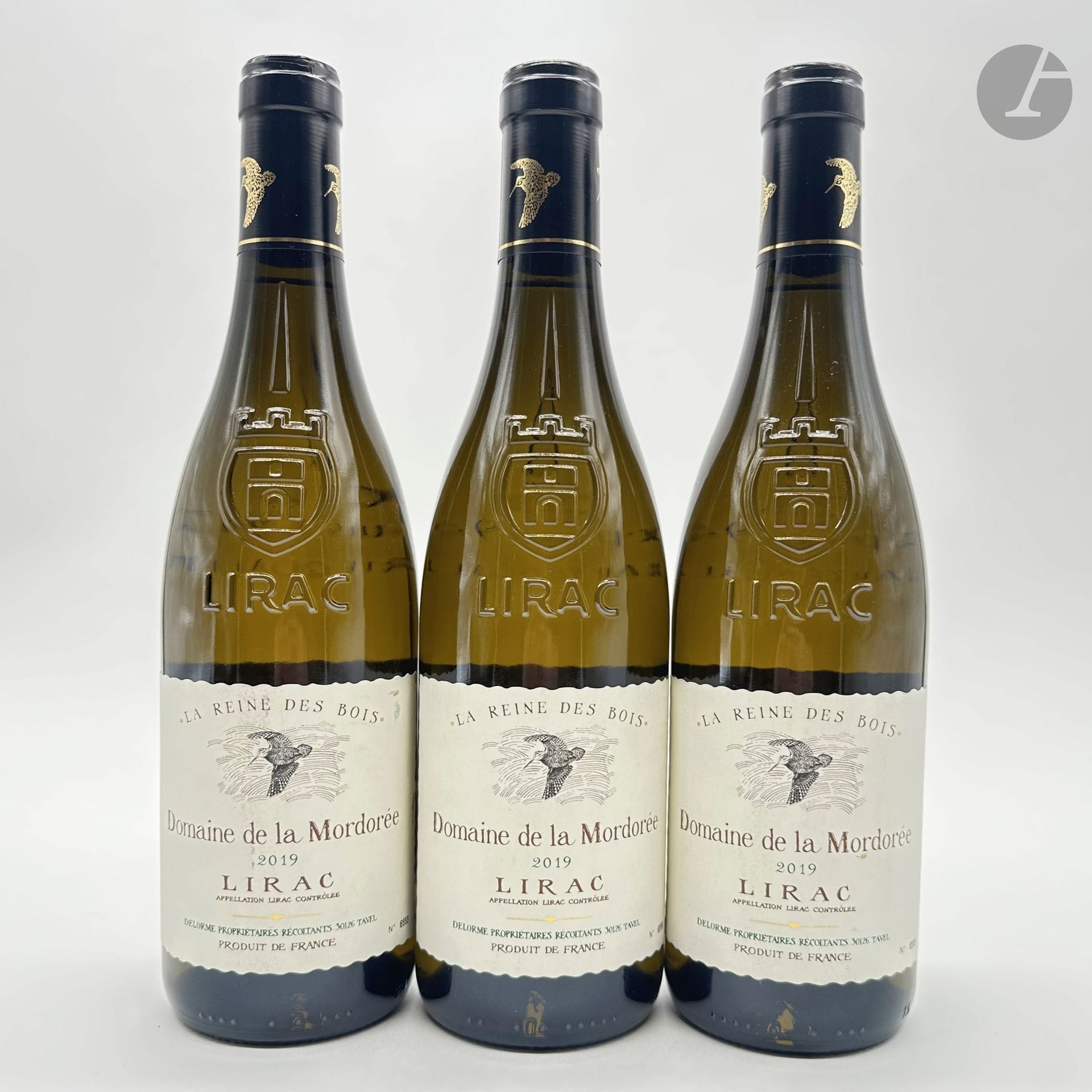 3 B LIRAC LA REINE DES BOIS Blanc, Domaine de la Mordorée, 2019