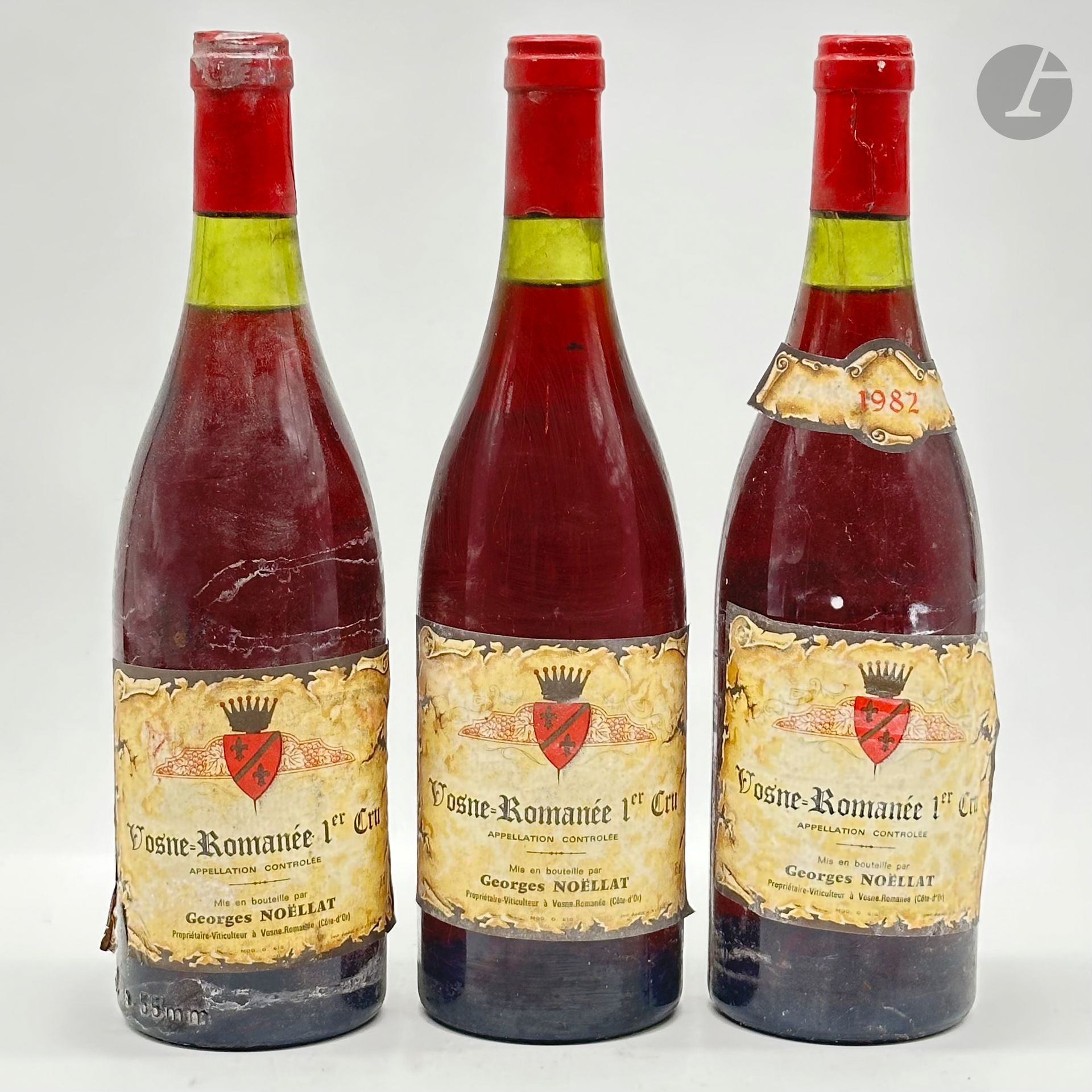 3 B VOSNE-ROMANÉE (1er Cru) (1 to 2.5 cm; 1 clm.a; 2 s.c.m.), Domaine Georges Noellat, 1982