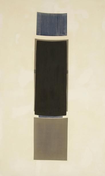 Éléonore de LA TASTE (1969-2001)
Totem, 1996 Acrylique sur papier marouflé sur toile. Porte le cachet de la vente de l'atelier au dos. 123 x 73 cm
