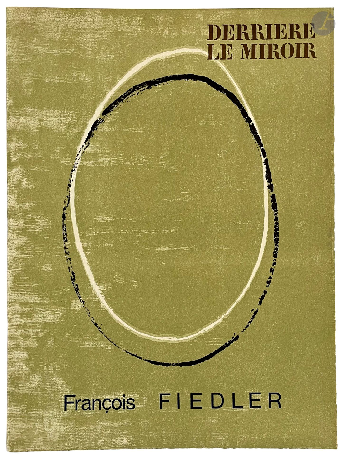 [BEHIND THE MIRROR] - FIEDLER (François).
Fiedler.
Paris: Maeght éditeur, 1967.  - In-folio, leaves, publisher's hardback folder and slipcase, printed label on first cover of slipcase.
"Derrière le miroir" number 167 devoted to the exhibition of the painter and engraver François FIEDLER (1921-2001) at the Galerie Maeght in 1967.  Includes text by Pierre Descargues, 9 original lithographs and 16 black reproductions.

ONE OF 150 NUMBERED EXEMPLIES ON LANA VELIN PAPER, SIGNED BY THE ARTIST AT THE JUSTIFICATION (no. 83).

A perfectly preserved copy.